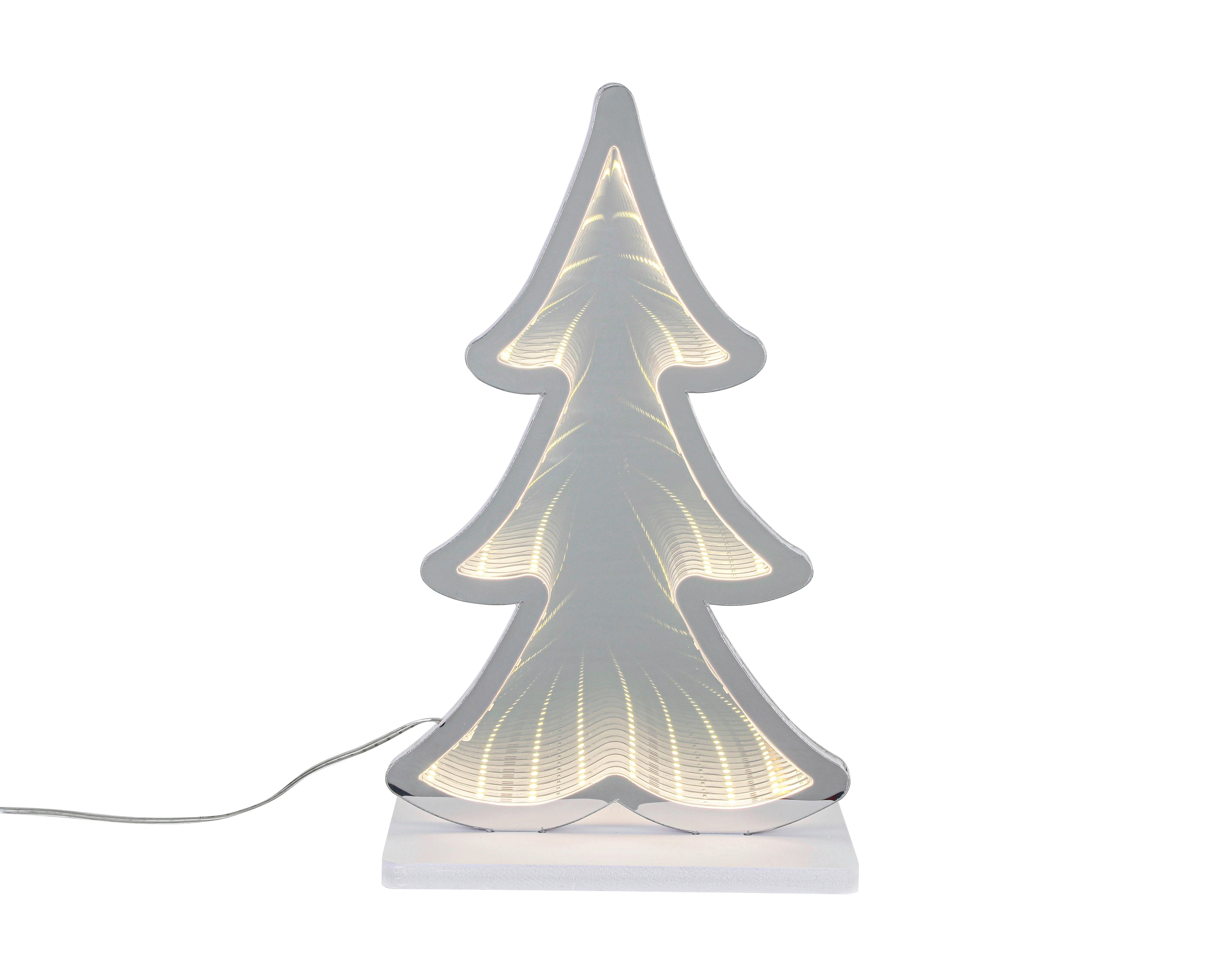 LED-DEKOLEUCHTE TREE - Chromfarben/Weiß, Basics, Kunststoff (18/12/30cm) - James Wood