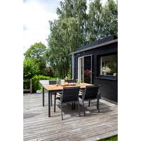 Gartentisch Mood Extreme Teakholz/Metall L 167,5 cm - Anthrazit/Teakfarben, KONVENTIONELL, Holz/Metall (167,5/100/74cm) - Gardenson