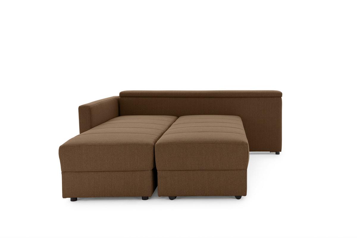 Ecksofa Looks IIi - Dunkelbraun/Schwarz, Design, Textil (287/229cm) - LOOKS by W.Joop