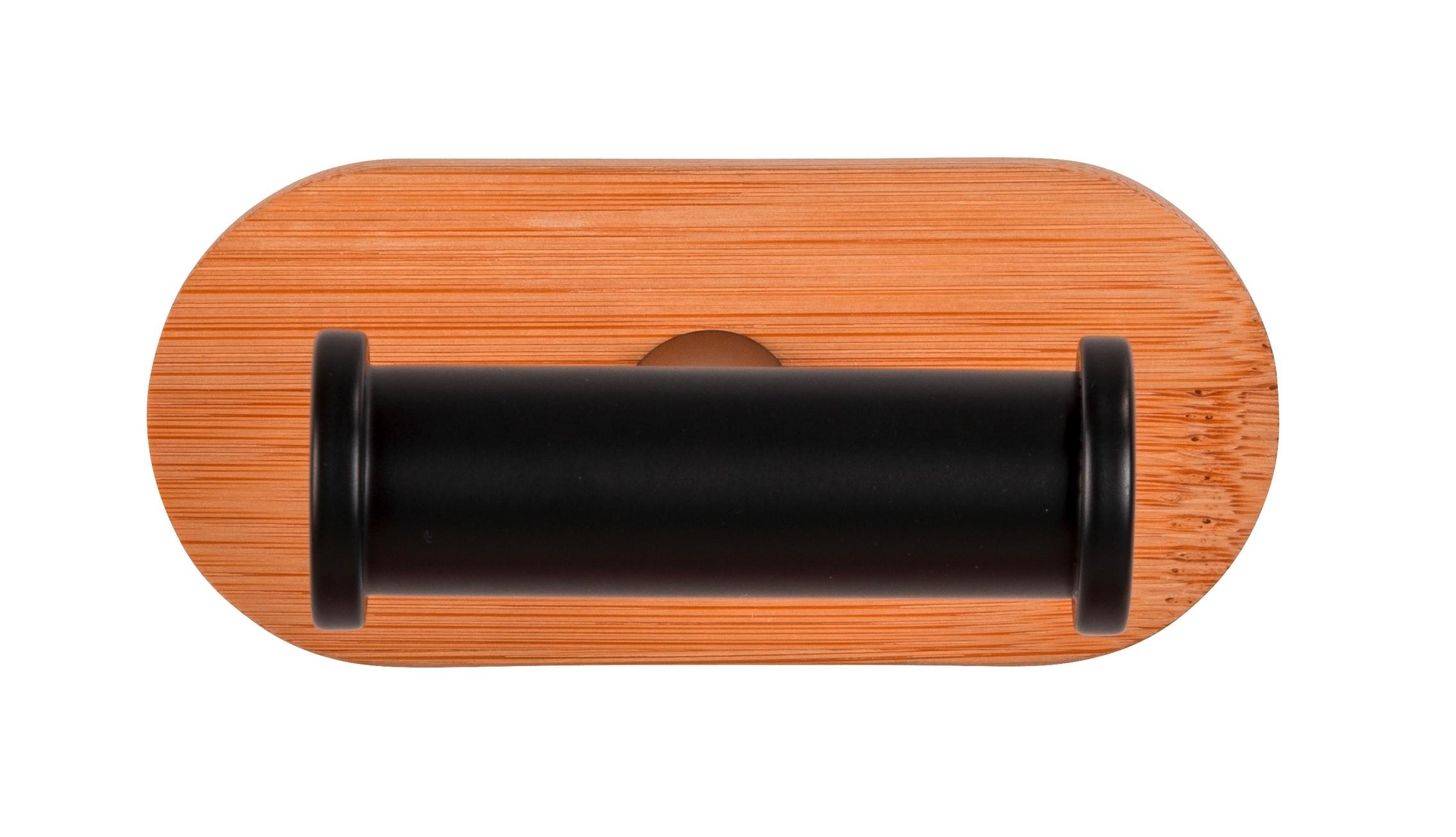 Háčik na uteráky OREA BAMBOO - SB - - čierna/prírodná farba, Modern, kov/drevo (10/4,5/7cm) - Mömax
