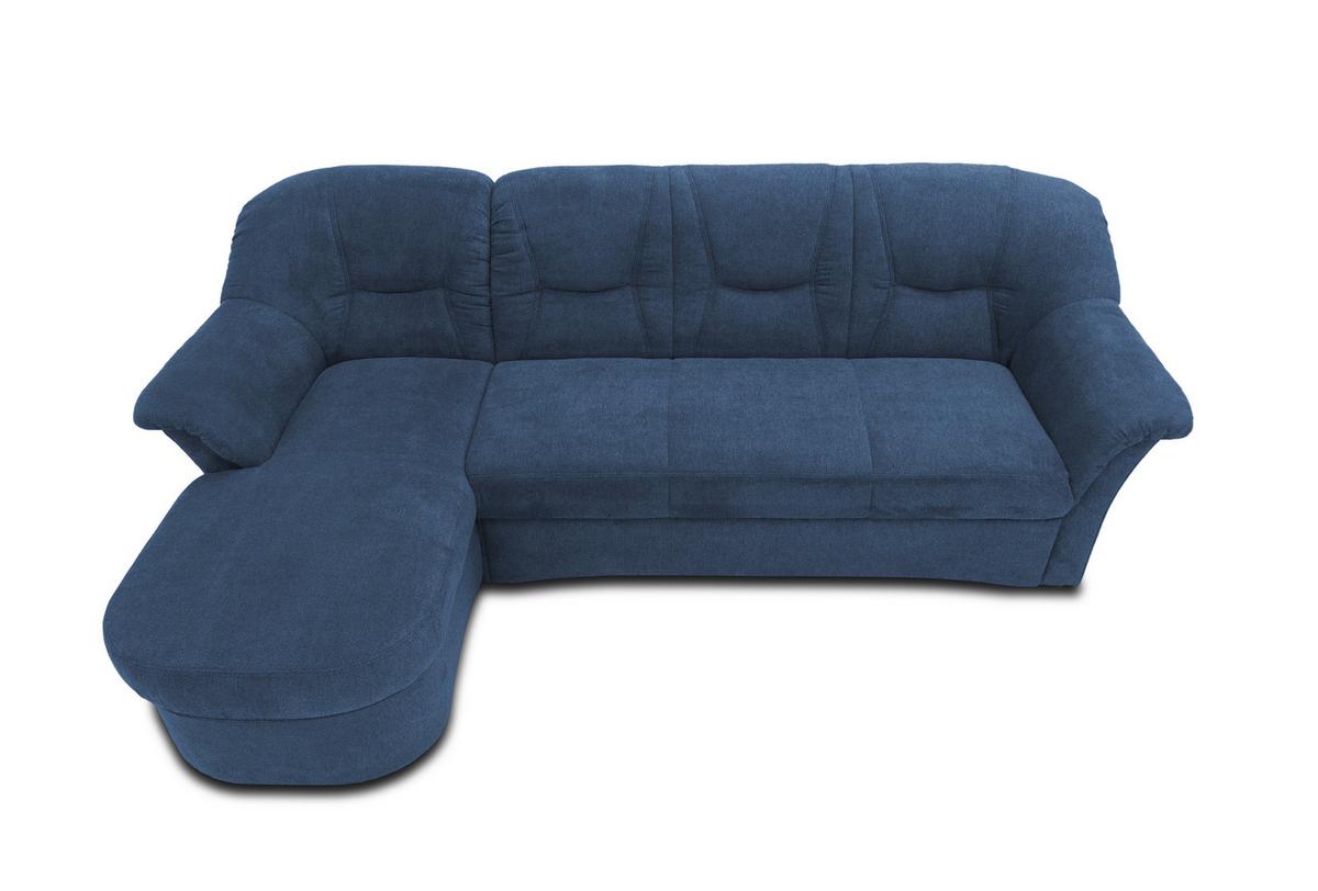 Ecksofa Sarafina - Schwarz/Dunkelblau, KONVENTIONELL, Textil (146/232cm) - MID.YOU