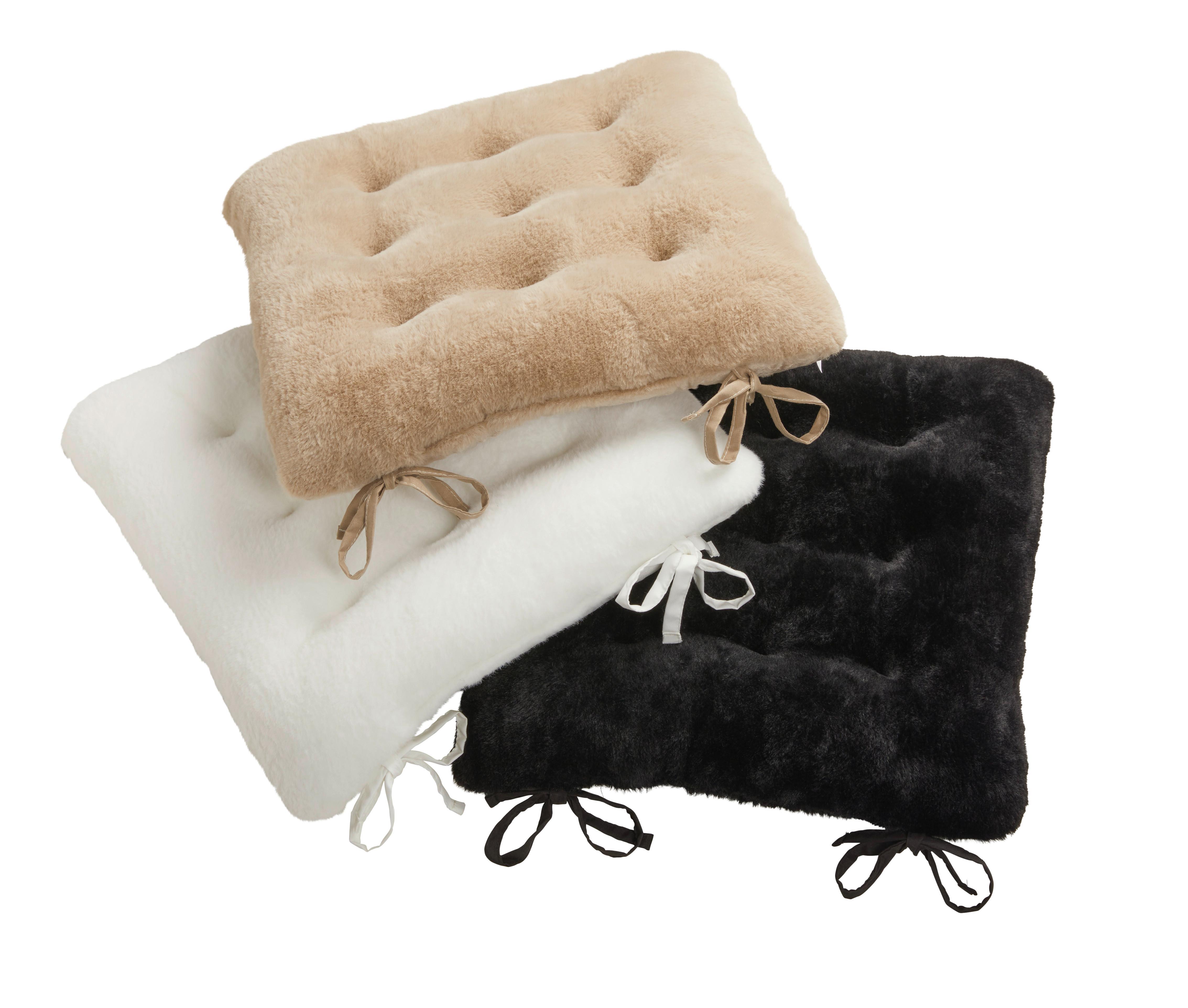 Sitzkissen Lena - Schwarz, MODERN, Textil (40/40/4cm) - Luca Bessoni