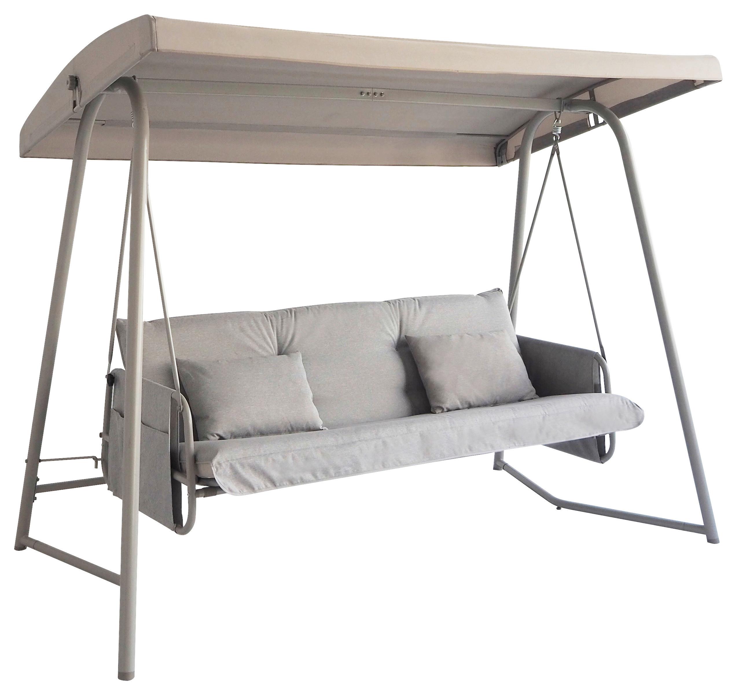 HOLLYWOODSKA HOJDAČKA MONTENEGRO - piesková, kov/textil (247/185/139cm) - Mömax