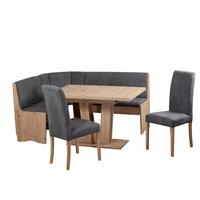 Eckbankgruppe Duisburg Vaduar Titanic Grau/eiche D. B: 125cm - Eiche Artisan/Grau, KONVENTIONELL, Holz/Holzwerkstoff (125/89/165cm) - MID.YOU