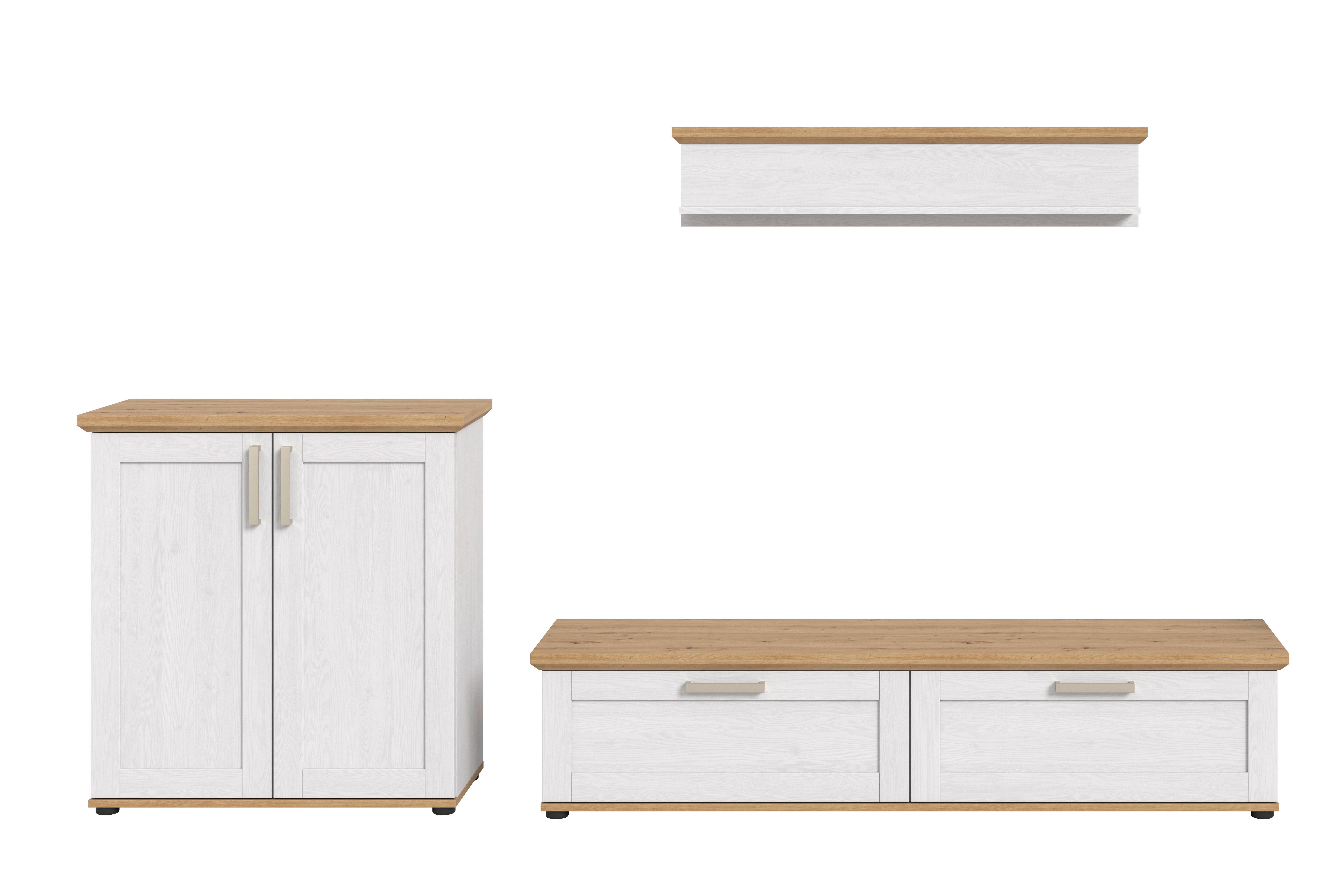 Wohnwand Verona Lärchefarben /Eiche Dekor B: 260cm
