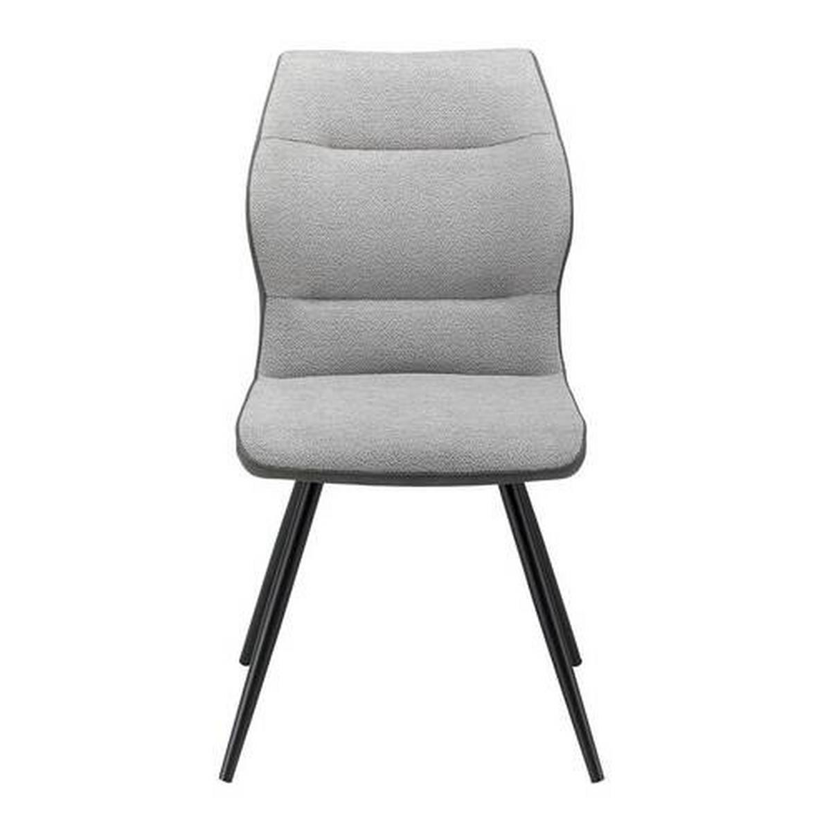 Jedálenská stolička Eva sivá - čierna/sivá, Modern, kov/drevo (49/91/59cm) - Bessagi Home
