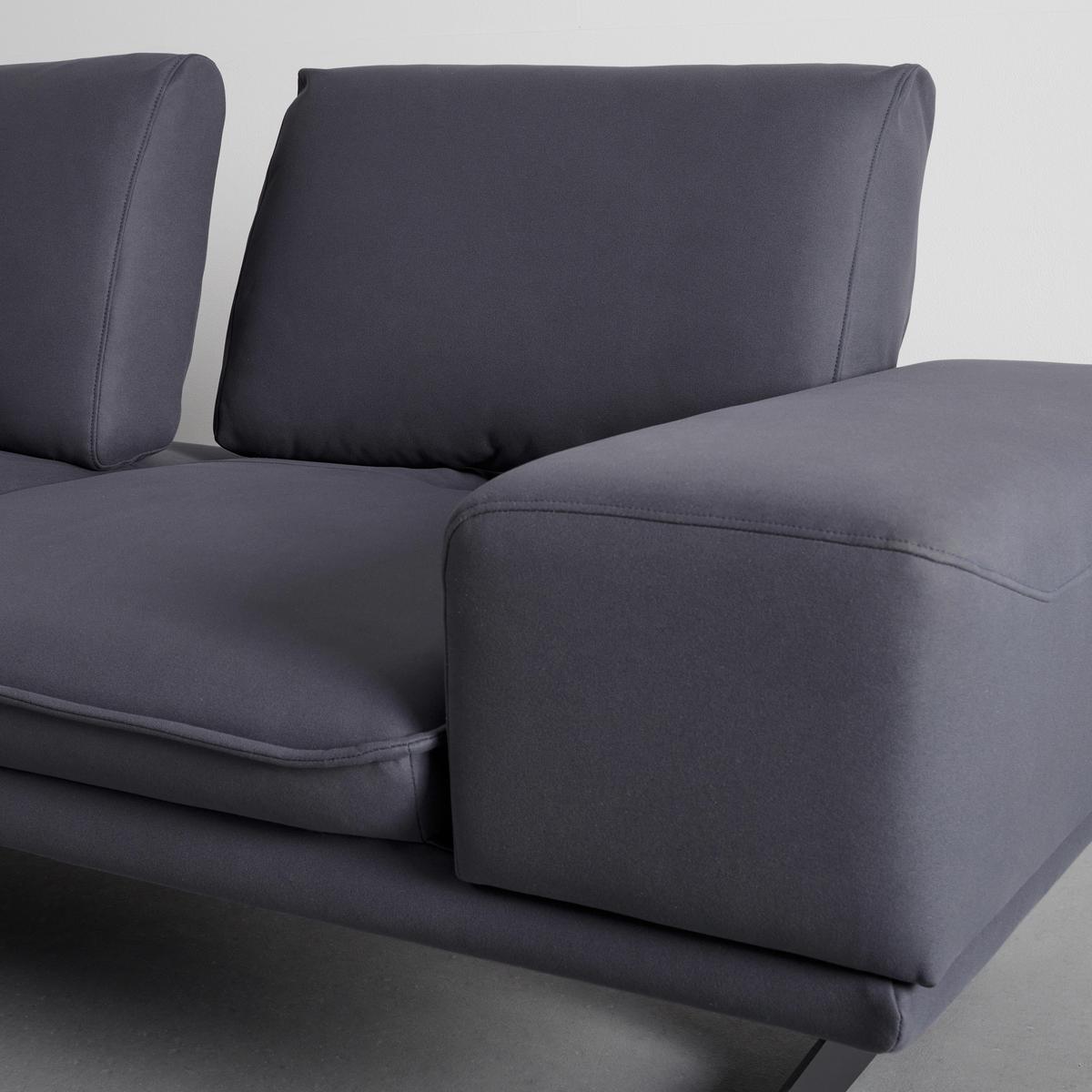 Sedací souprava LARISSA modrá - šedá/černá, Moderní, kov/textil (290/82/160cm) - Bessagi Home