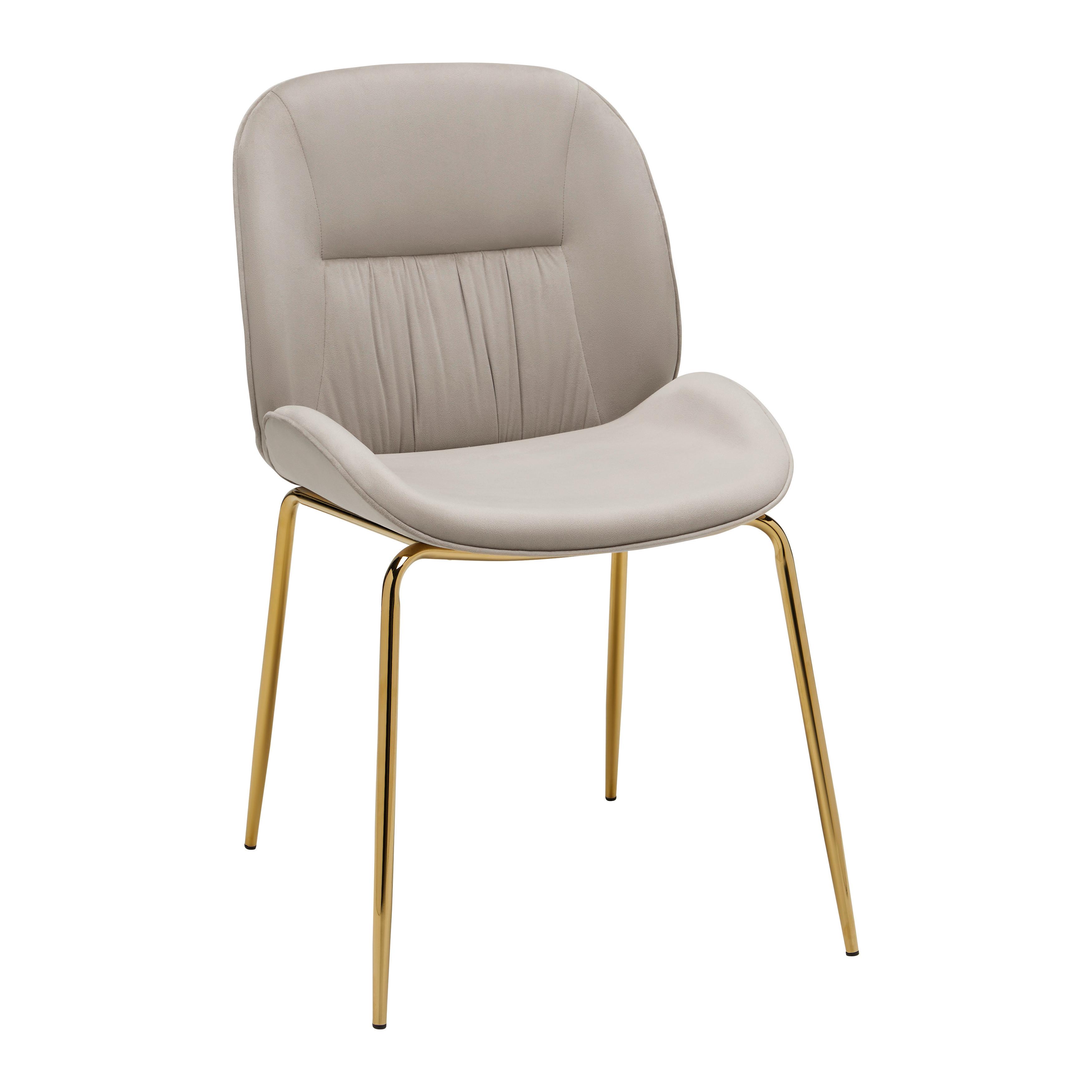 ŽIDLE AZRA - barvy zlata/béžová, Trend, kov/dřevo (48/85/61cm) - Mömax