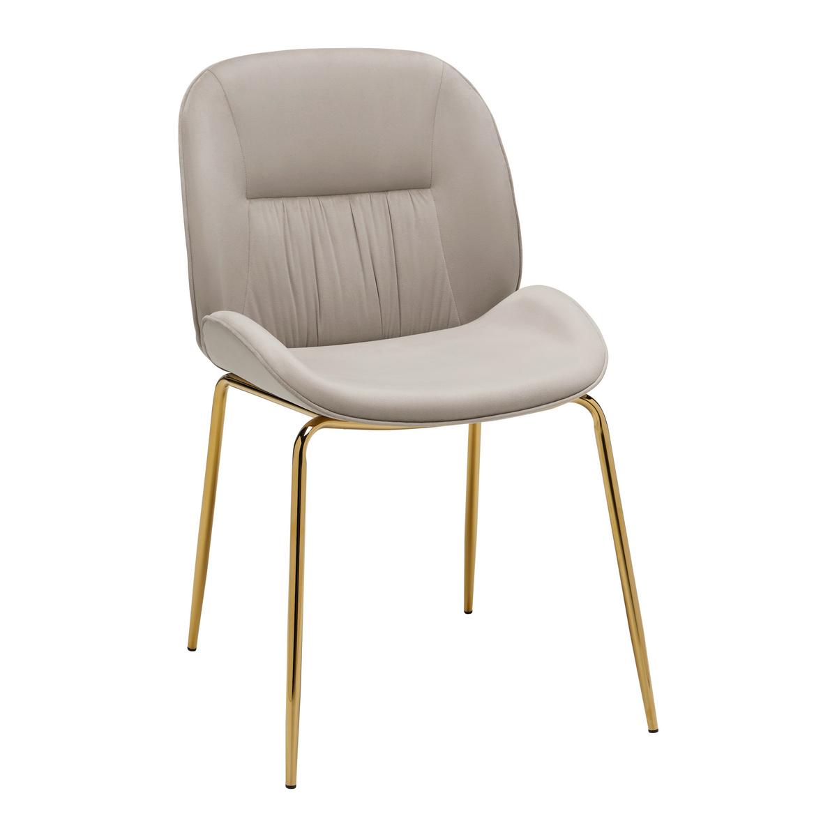 ŽIDLE AZRA - barvy zlata/béžová, Trend, kov/dřevo (48/85/61cm) - Mömax