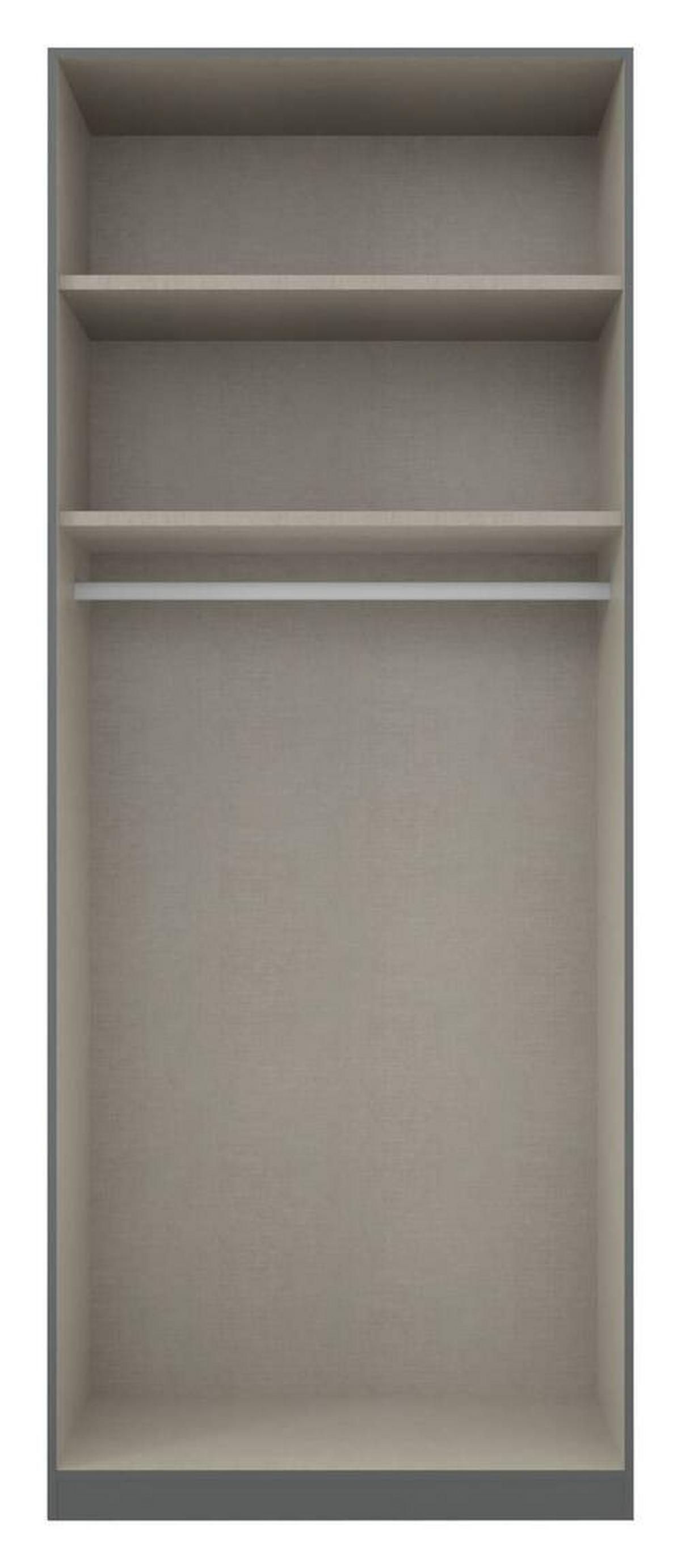 Drehtürenschrank B: 91 cm Alabama, Grau - Grau, MODERN, Holzwerkstoff (91/229/54cm) - Rauch Möbel