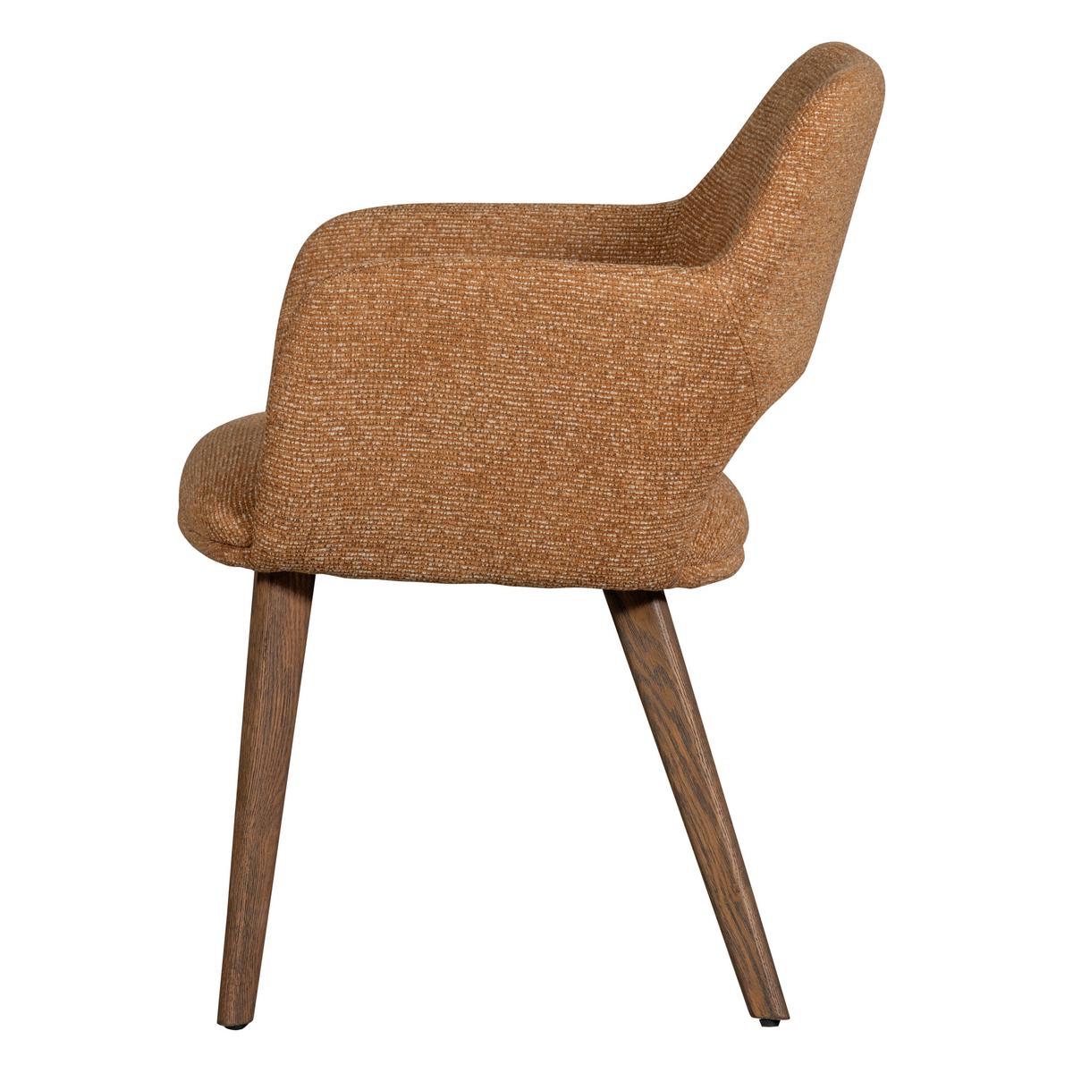 Armlehnstuhl-Set Murat Braun/Gelb B: 61cm - Gelb/Braun, MODERN, Holz/Textil (61/86/60cm) - Livetastic