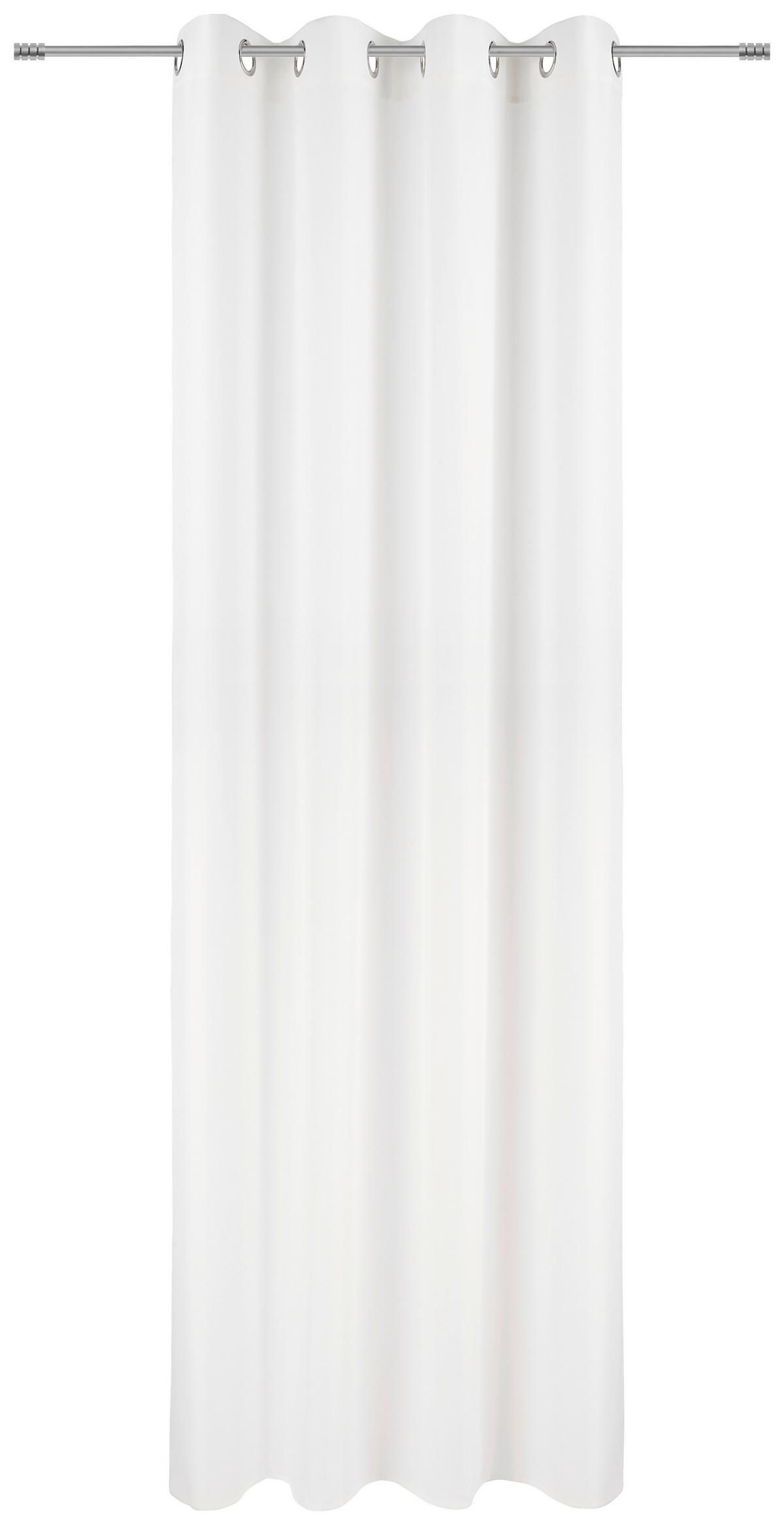 Ösenvorhang Caro - Weiß, KONVENTIONELL, Textil (140/245cm) - Ondega