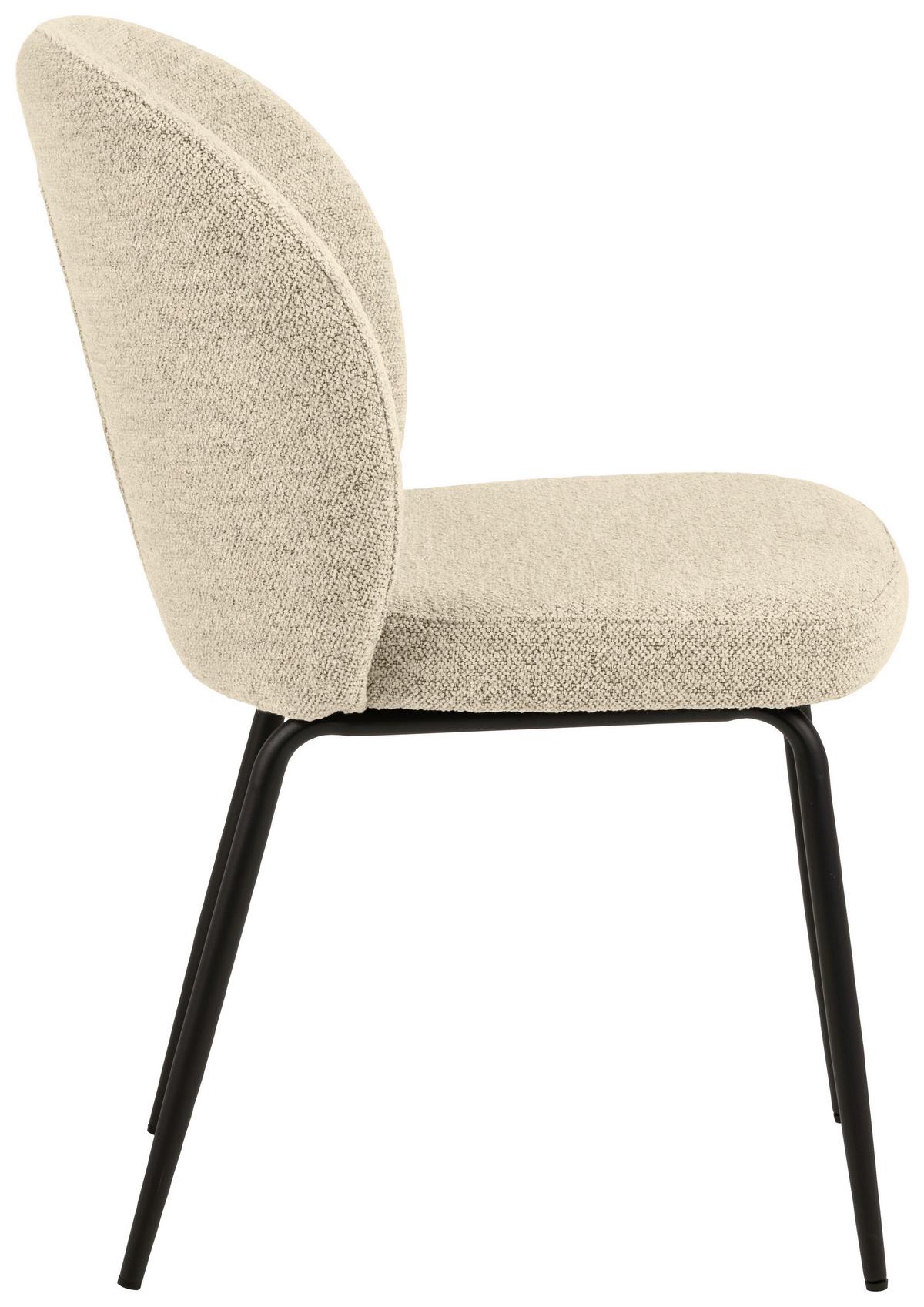 Stolička Patricia béžová - čierna/krémová, Modern, kov/textil (52/85/57,5cm) - MID.YOU