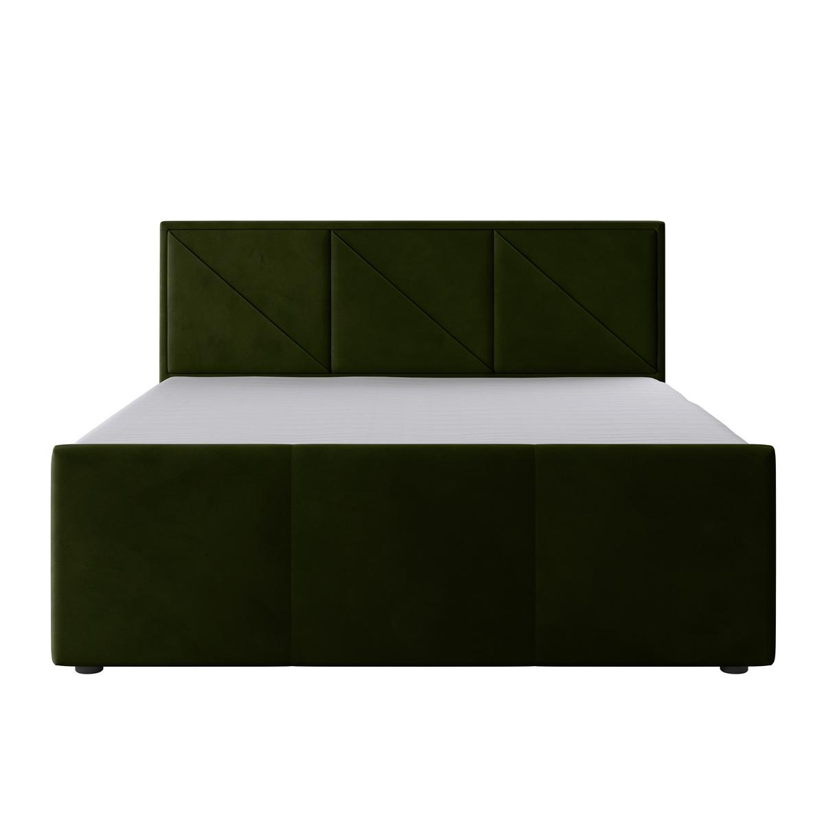Boxspringbett mit Bettkasten 180x200 cm Bologna Grün - Schwarz/Grün, MODERN, Holz/Kunststoff (180/200cm) - MID.YOU