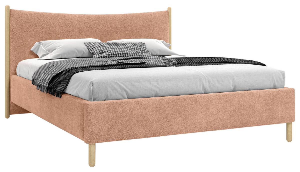 Polsterbett Nature Rostfarben Lf: 180x200 Cm - Rostfarben/Buchefarben, MODERN, Holz/Holzwerkstoff (180/200cm) - MID.YOU