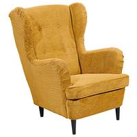 Ohrensessel Oskar Gelb B: 78 cm - Gelb/Schwarz, Basics, Textil (78/102/98cm) - MID.YOU