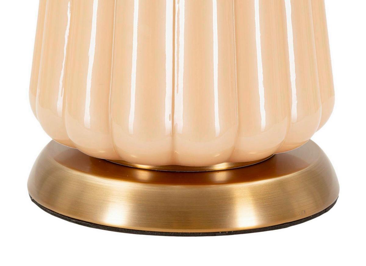 Tischleucht Perly H Perlmutt, Goldfarben B: 36,5cm - Perlmutt/Goldfarben, Basics, Glas/Textil (36.5/68.5/36.5cm)