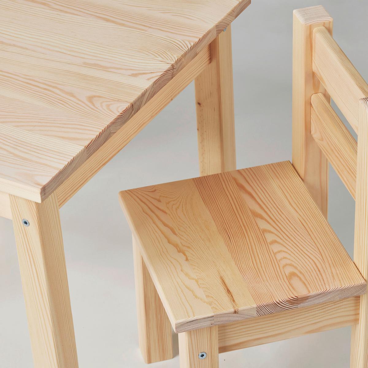 Kindersitzgruppe Bundle Mads Naturfarben - Naturfarben/Kieferfarben, MODERN, Holz - MID.YOU