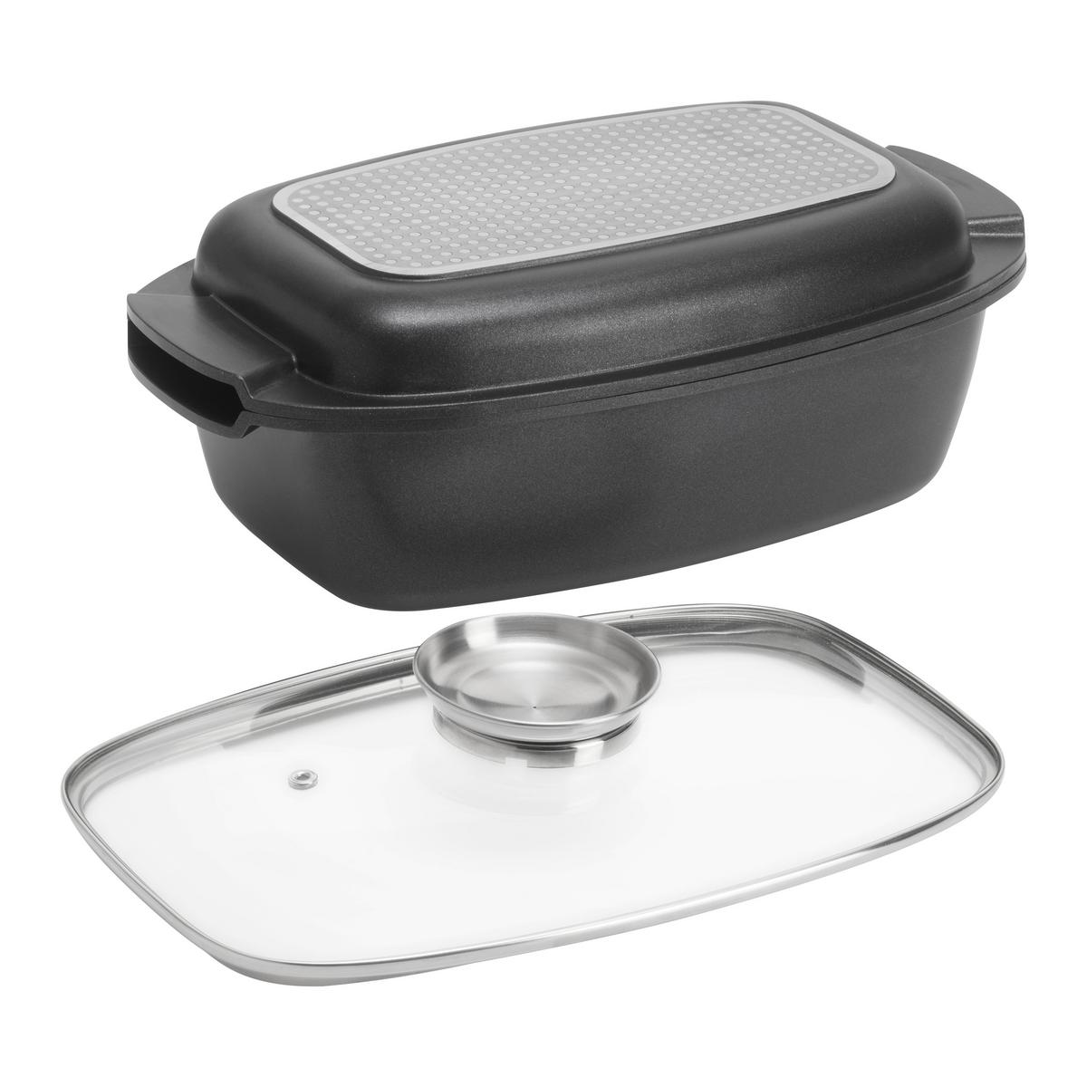 Pekáč BLACK LINE - čierna/číra, Konventionell, kov/sklo (32/10/20cm) - Gourmesto