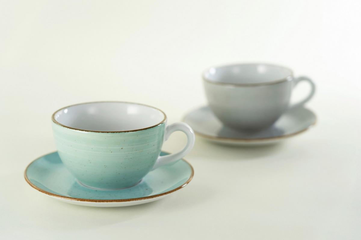 TASSENSET Vintage Nature Türkis, Weiß - Türkis, Basics, Keramik - Creatable