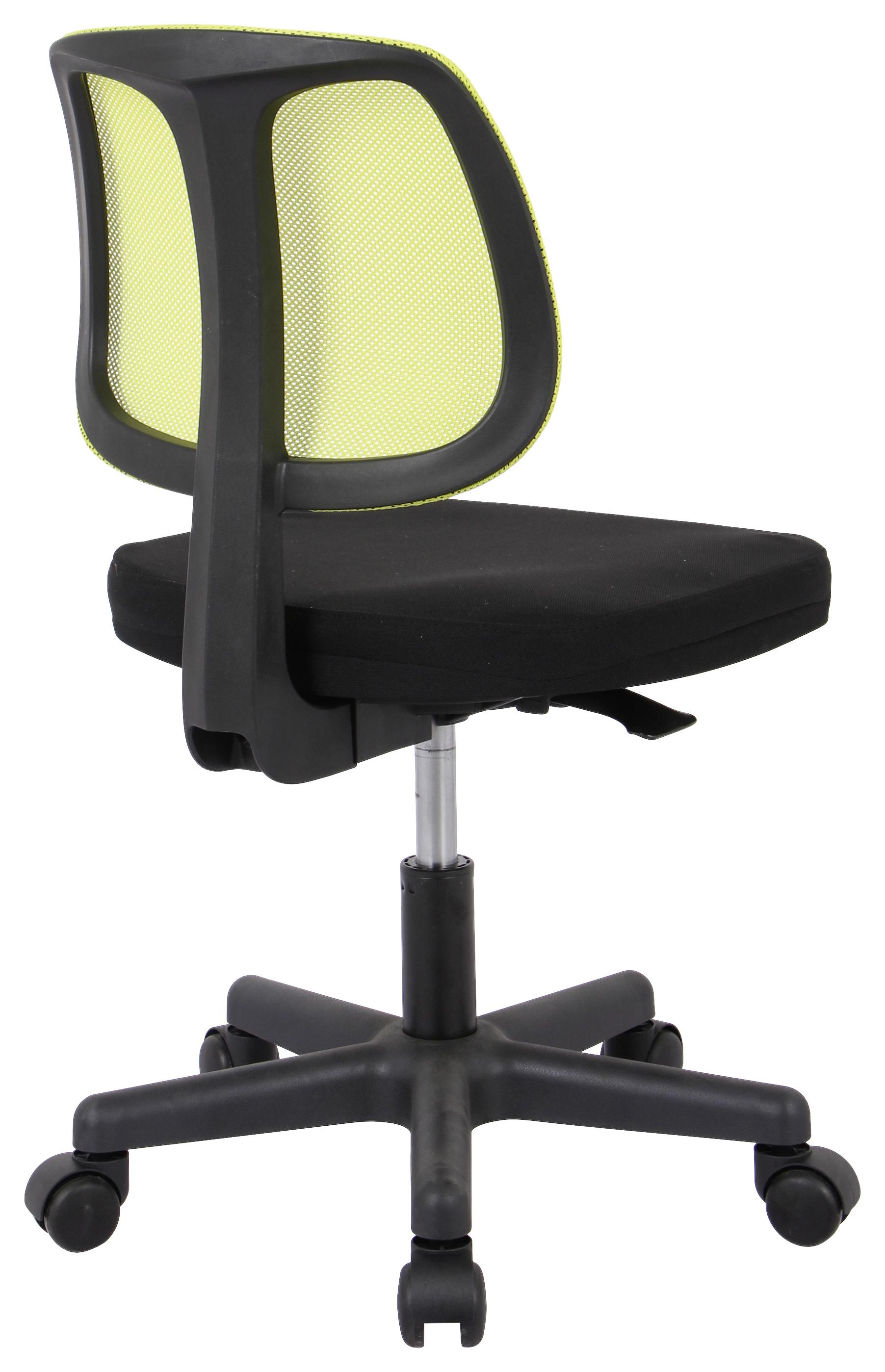 Bürostuhl Jerry Grün höhenverstellbar Bis 110 Kg - Schwarz/Hellgrün, MODERN, Kunststoff/Textil (43/76-88/47cm)
