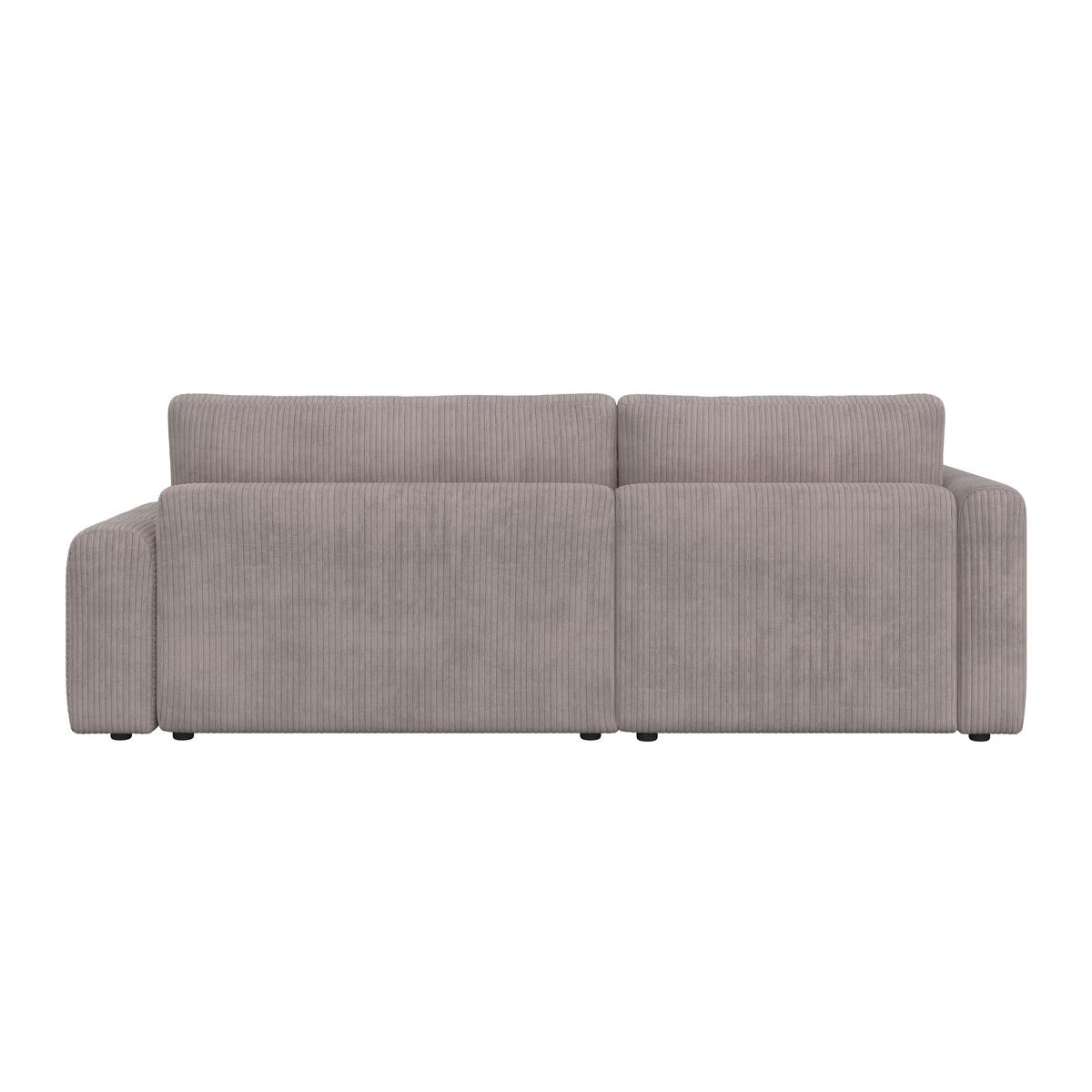 Sedací souprava GIA, levá světle šedá - černá/světle šedá, Moderní, dřevo/textil (261/94/197cm) - Bessagi Home