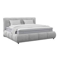 Polsterbett Limo Hellgrau 160x200 cm - Hellgrau/Schwarz, KONVENTIONELL, Holz/Holzwerkstoff (160/200cm) - James Wood