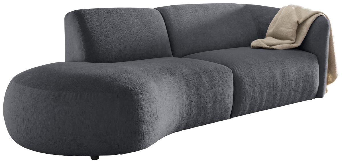 Ecksofa Jesi, Anthrazit S: 107x238 Cm - Anthrazit/Schwarz, MODERN, Textil (107/238cm) - Livetastic
