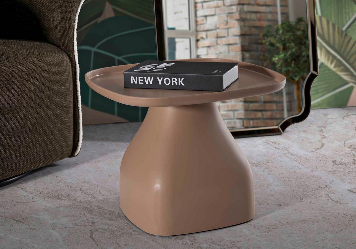 Couchtisch Gea Table Beige B: 48 Cm - Beige, Basics, Kunststoff (48/38/48cm)