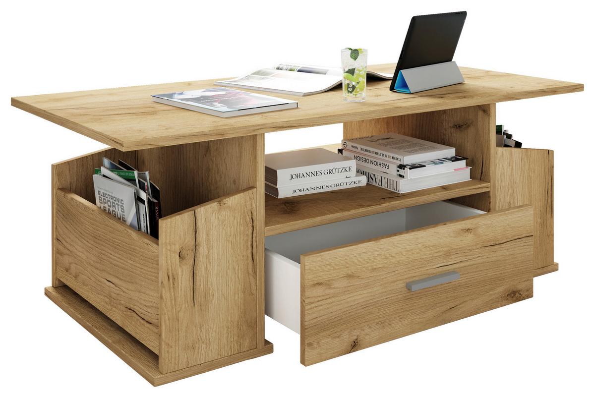 COUCHTISCH Junata Honigeiche Dekor - Honigeiche, Design, Holzwerkstoff (110/52/44cm) - MID.YOU