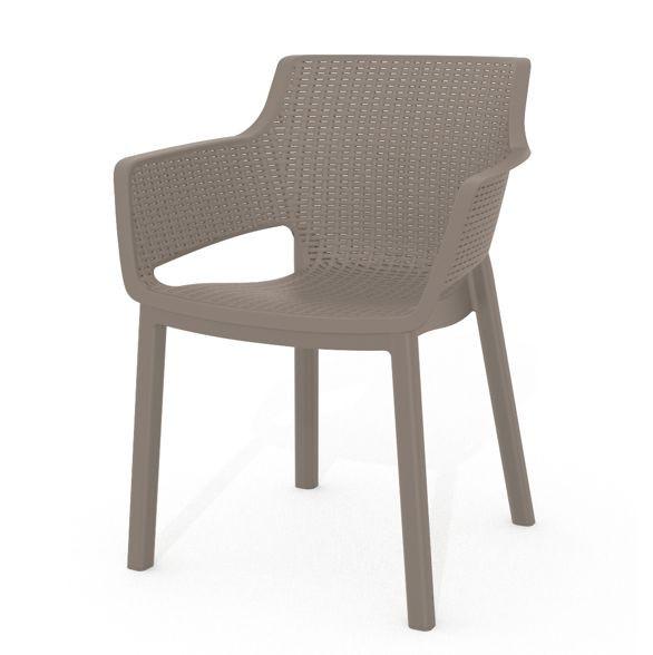 Záhradná stolička farba cappucino - cappuccino, Moderní, plast (53/61,5/78,4cm) - Mömax
