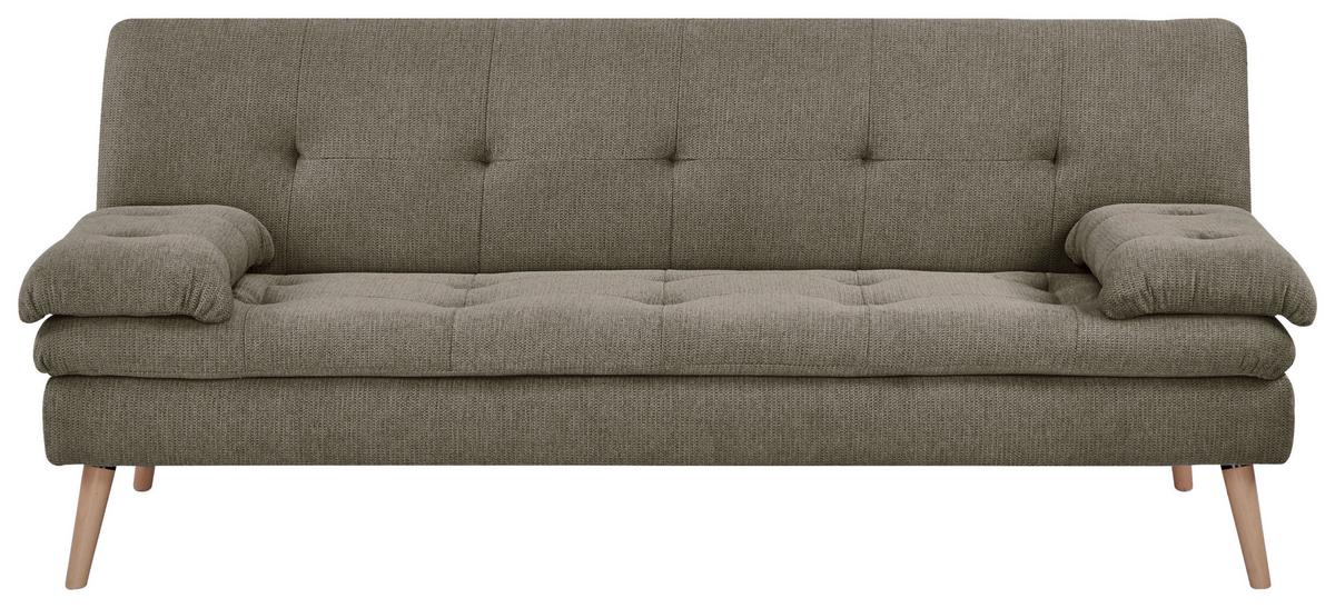 Schlafsofa Armano Braun B: 190 cm - Braun/Naturfarben, Basics, Holz/Textil (190/83/87cm) - P & B