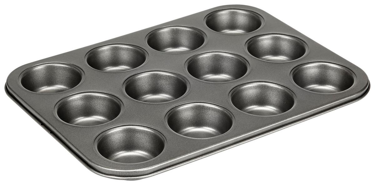 Muffinform Ruth L/b/h: 35/26,5/2,8 Cm Für 12 Muffins - Grau, ROMANTIK / LANDHAUS, Metall (35cm) - James Wood