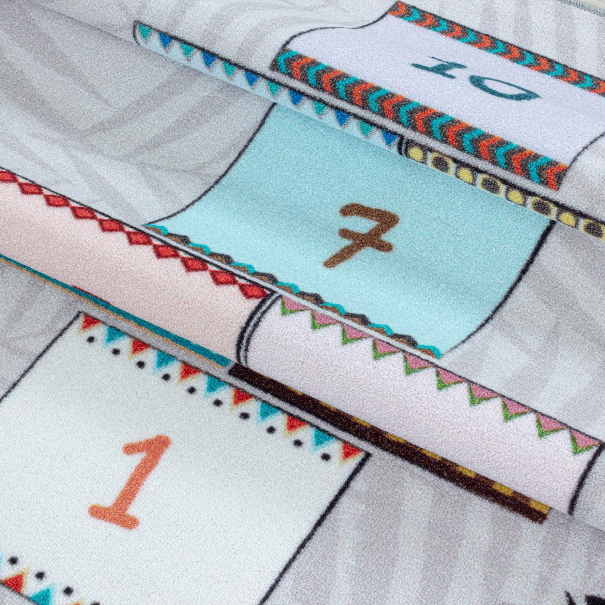 Spielteppich Hüpfspiel Grau/Bunt Play 80x120 cm - Grau, Trend, Textil (80/120cm)