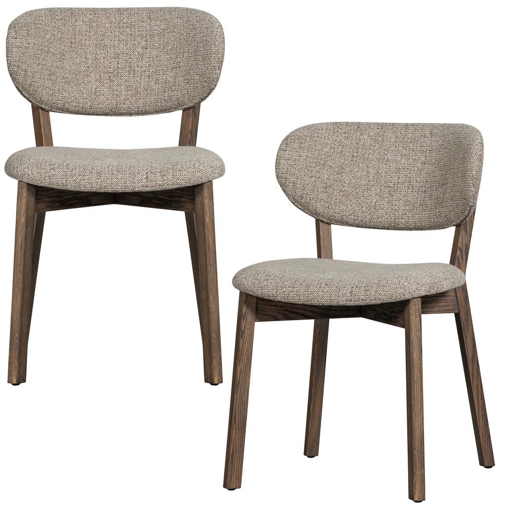 Stuhl-Set Udar Naturfarbe/Dunkelbraun B: 51cm