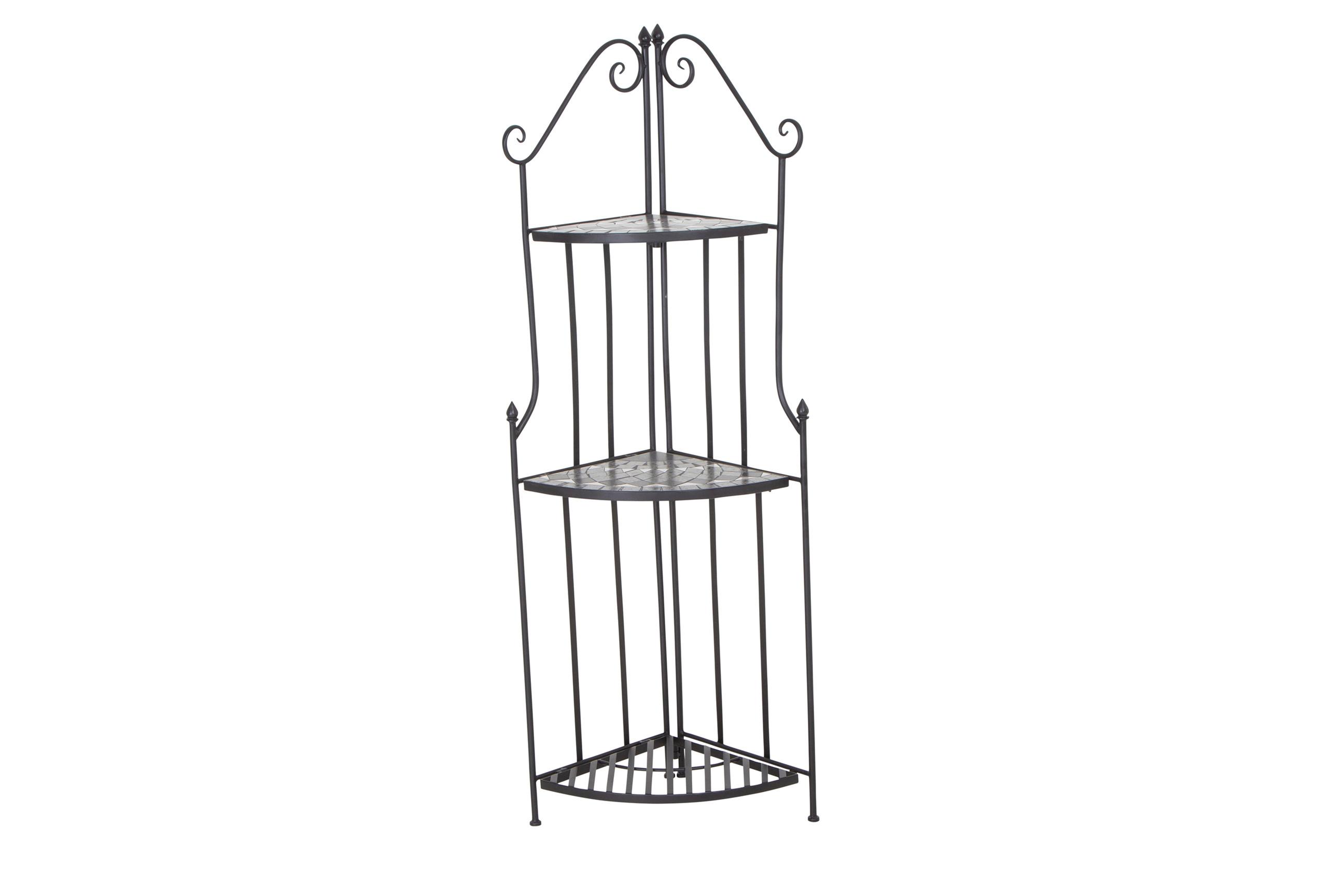 Pflanztisch J53785 - Anthrazit, KONVENTIONELL, Keramik/Metall (63/29/140cm) - Siena Garden
