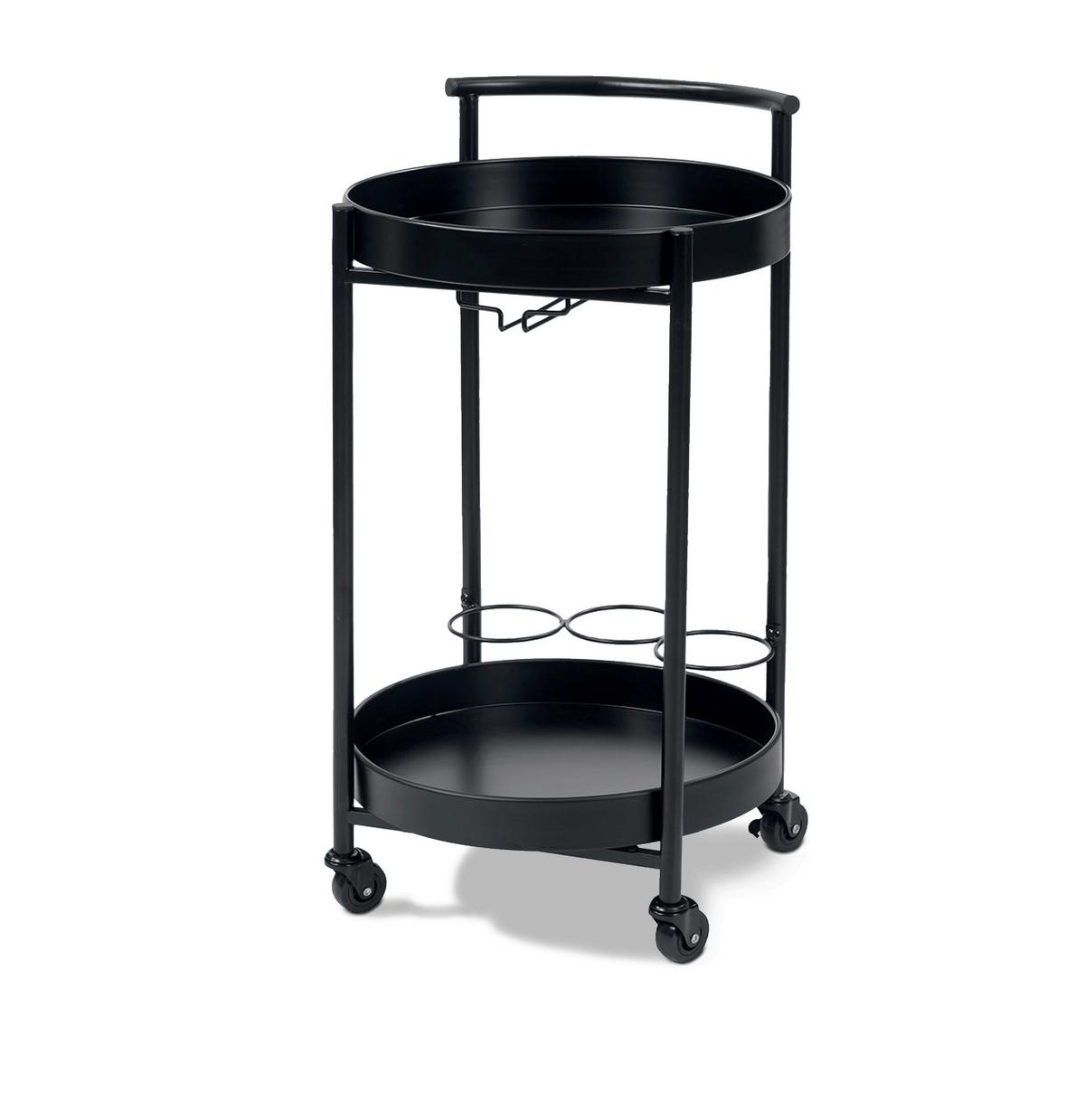 Garten-Servierwagen Servierwagen Calla - Anthrazit, LIFESTYLE, Kunststoff/Metall (40/75cm)