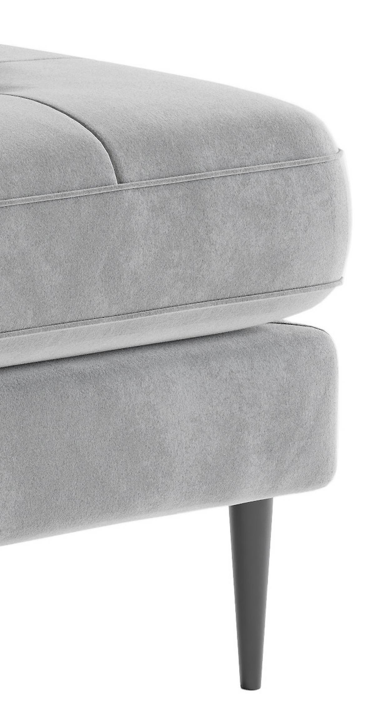 Ecksofa Scott - Edelstahlfarben/Anthrazit, Design, Textil (259/205cm) - Livetastic