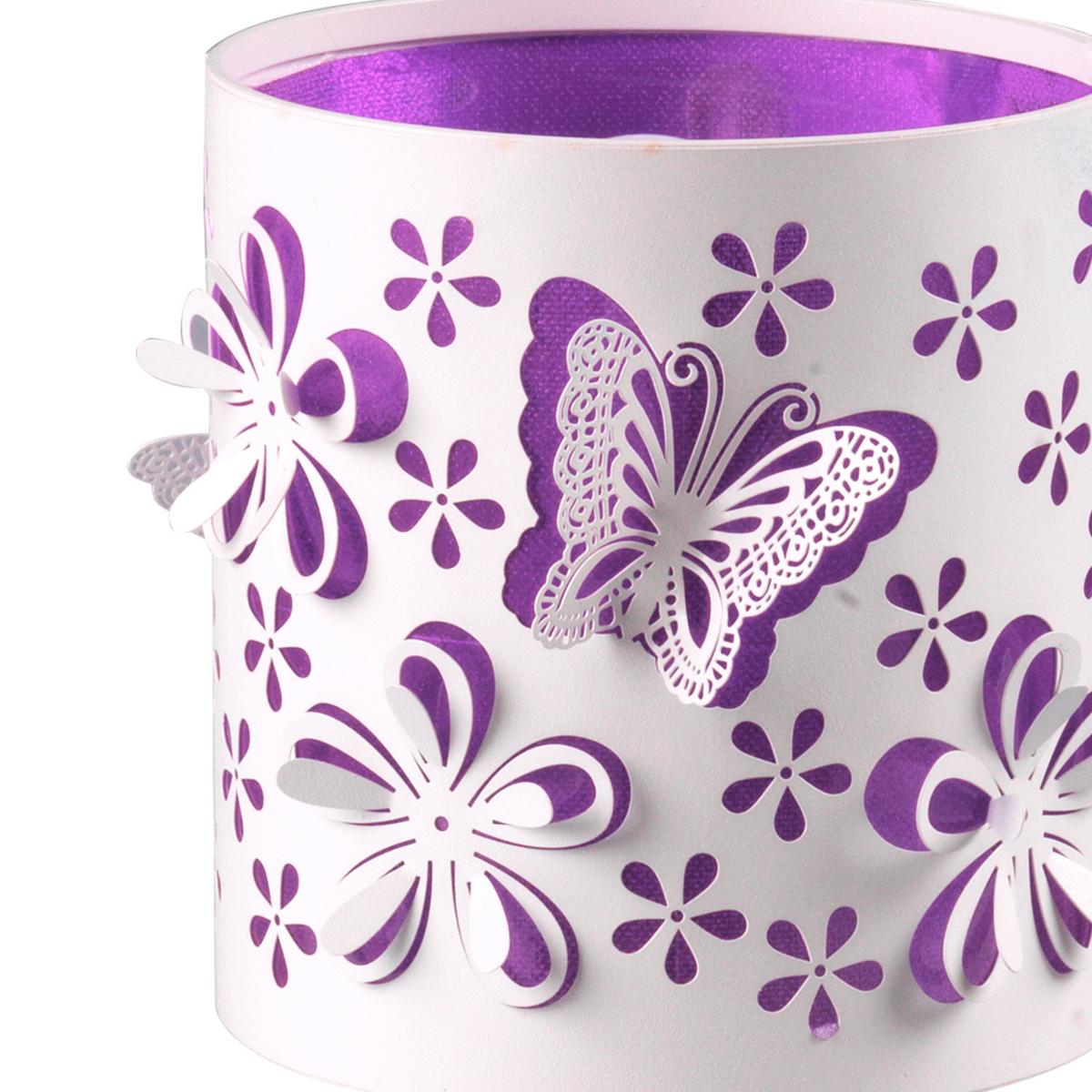 Kindertischleuchte 4779/l - Flieder/Weiß, LIFESTYLE, Textil/Metall (15/15/22cm)