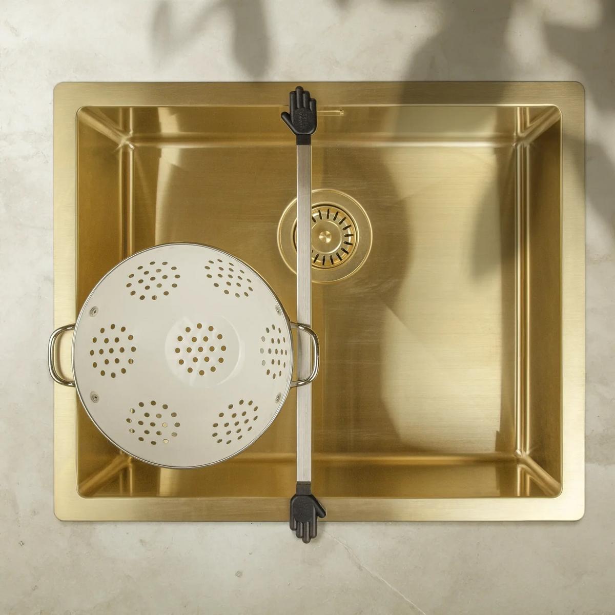 Küchenutensilienhalter Edelstahl - Edelstahlfarben, Basics, Metall (52cm) - HAPPY SINKS