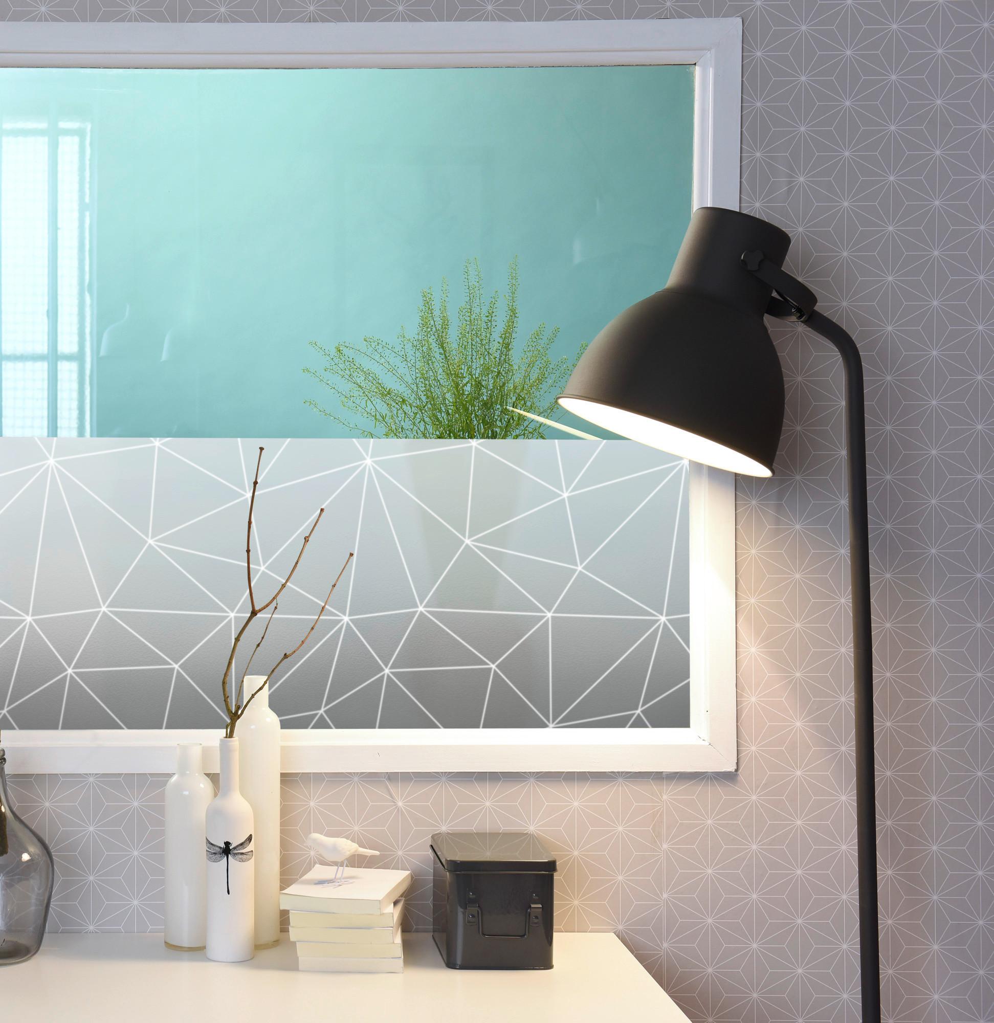 Sichtschutzfolie Ff Vp Polygon Transparent - Transparent, Basics, Kunststoff (45/150cm)