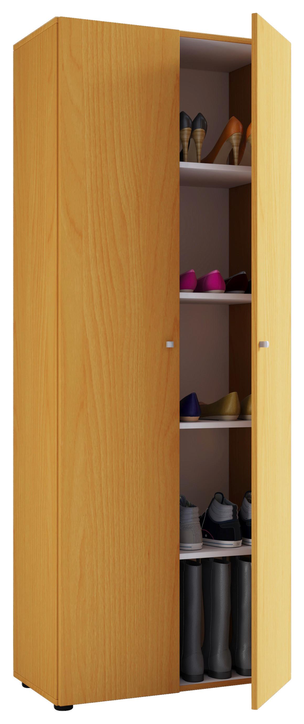 Schuhschrank Vandol Buchefarben Dekor B: 71 cm - Buchefarben/Schwarz, Design, Holzwerkstoff (71/180/39cm) - MID.YOU
