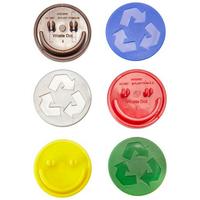 Barevné body na označení košů Anne, 6 ks/bal. - šedá/modrá, plast (2,6cm)