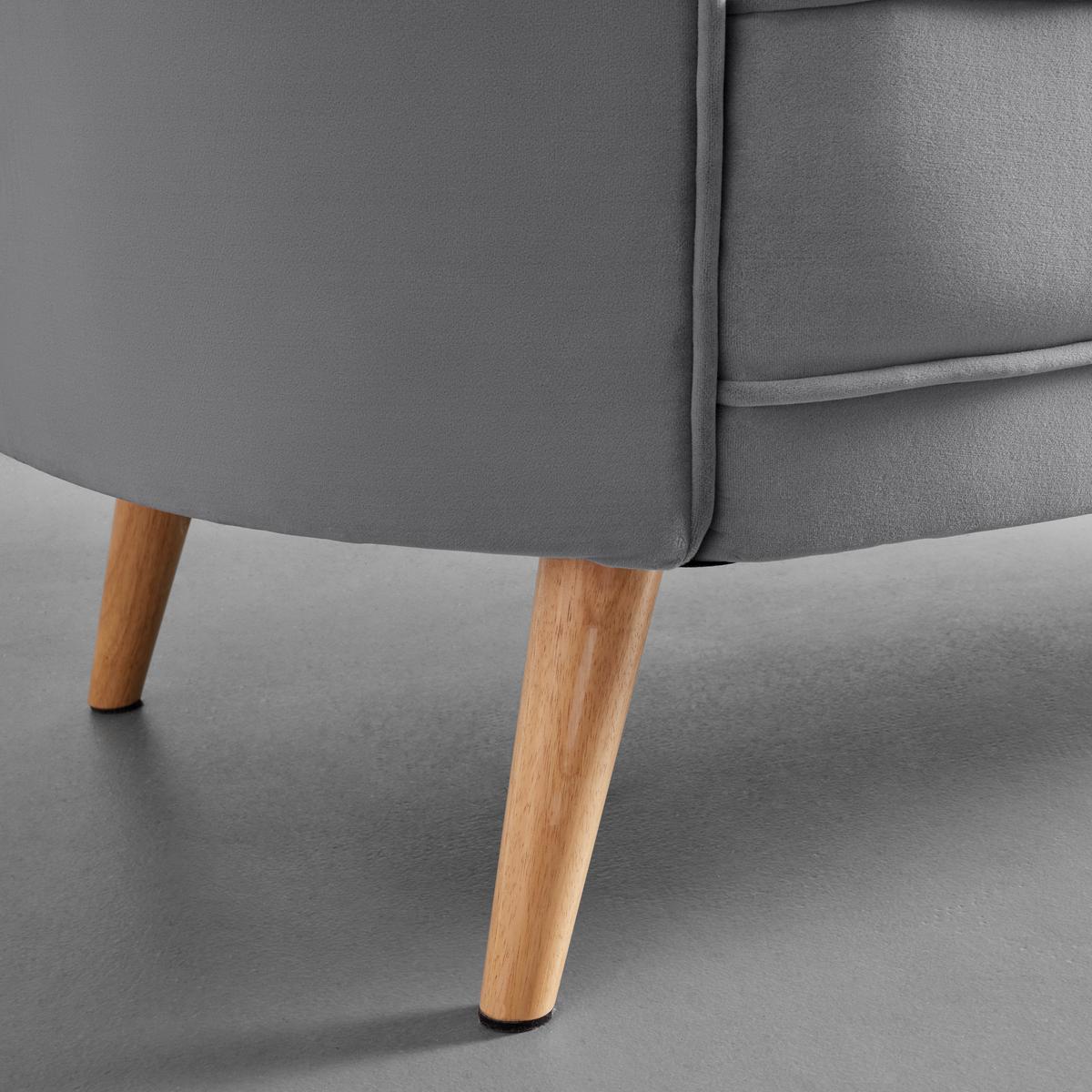 Pohovka HOPE sivá - sivá/prírodná farba, Modern, drevo/textil (141/77/73cm) - Bessagi Home