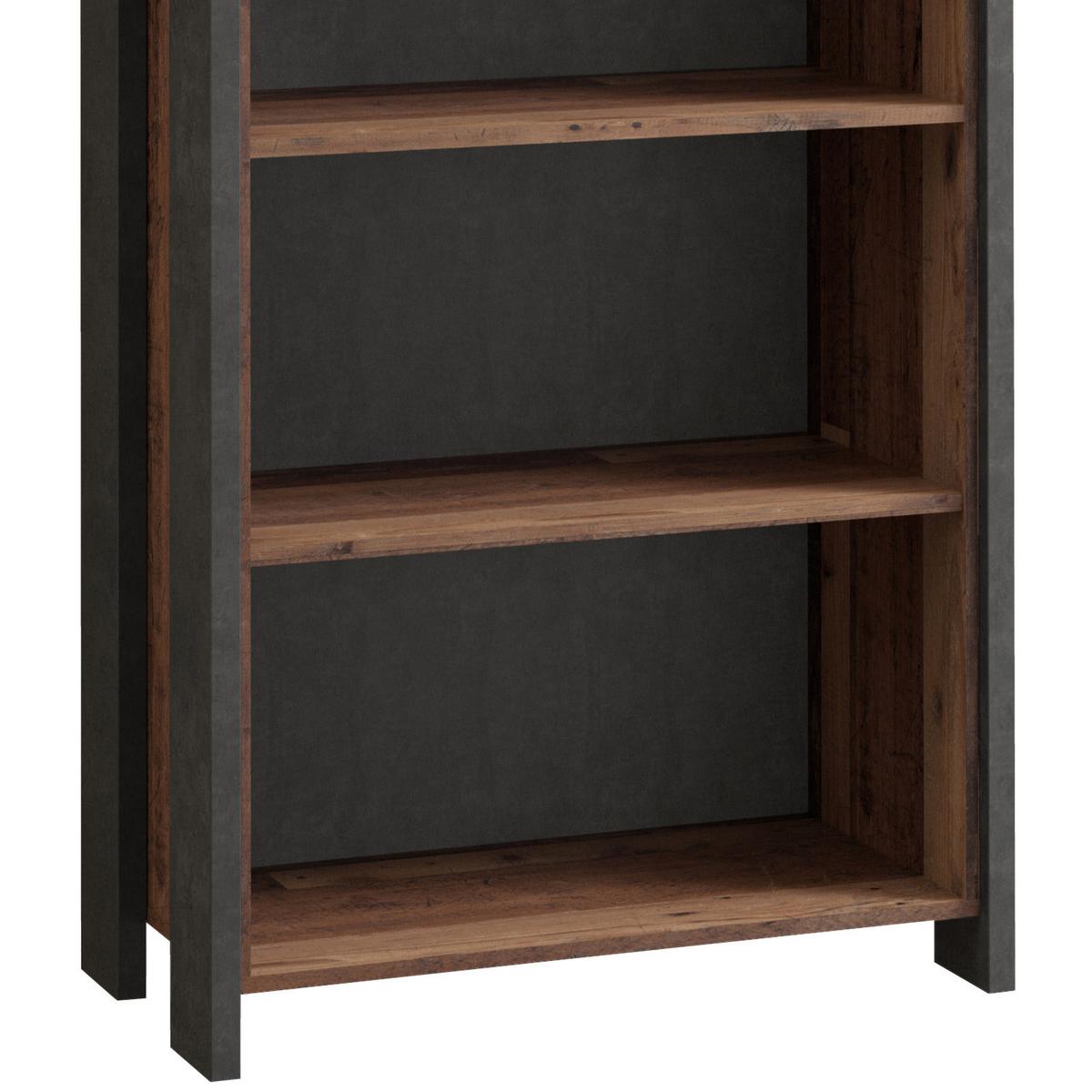 Regal Cliff B 86 cm Braun/Dunkelgrau - Dunkelgrau/Braun, Basics, Holzwerkstoff/Kunststoff (86/220,1/42cm) - MID.YOU