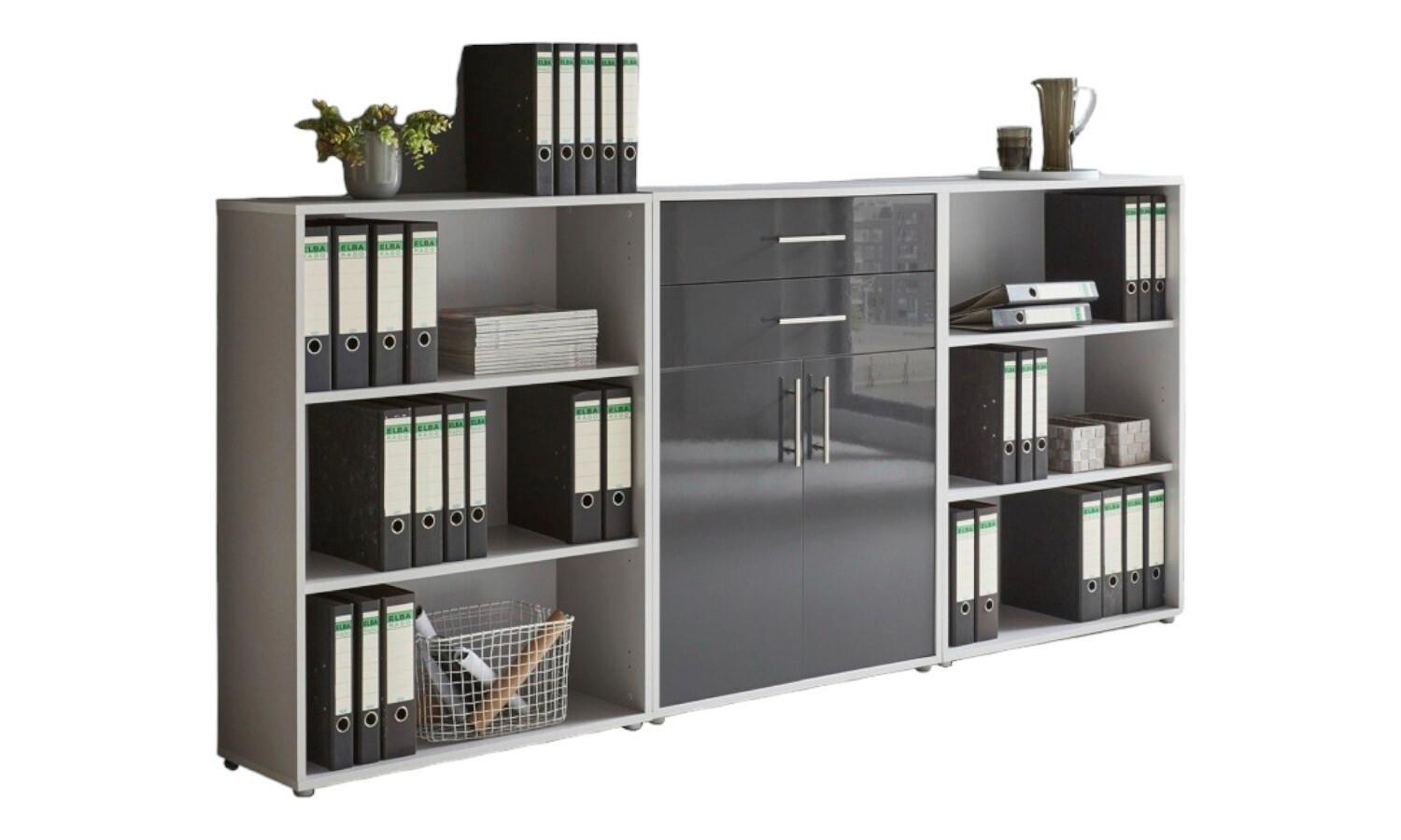 Aktenschrank Office Edition Grau/Anthrazit Hg B: 253,2cm