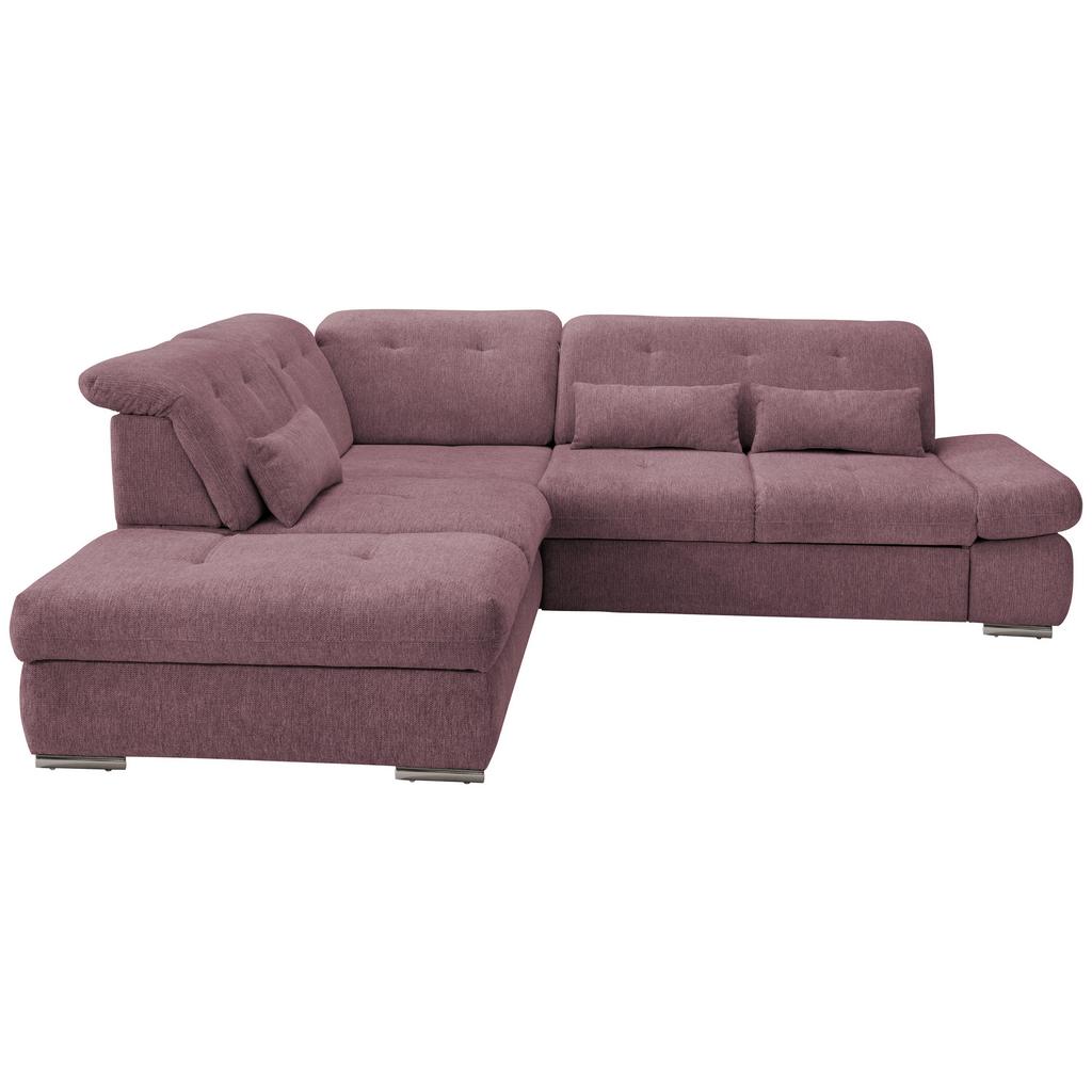 Ecksofa mit Schlaffunktion Dalida Brombeere Chenille