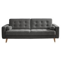 Rozkladacia pohovka FJORD sivá - sivá/bahenná hnedá, Modern, drevo/kompozitné drevo (222/86/90cm) - MID.YOU