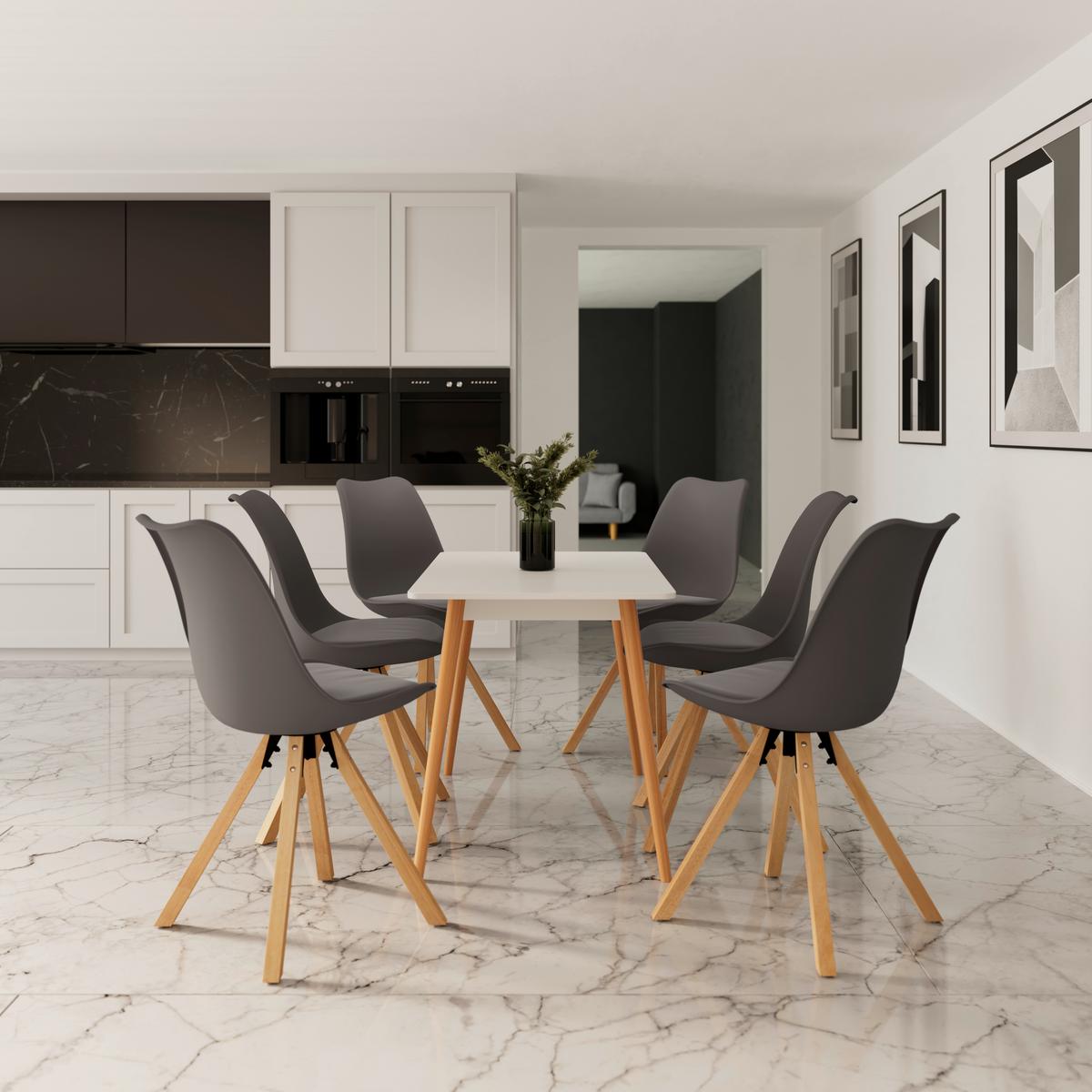 STOLIČKA LILLY 2 SIVÁ - sivá/prírodná farba, Modern, drevo/textil (48,5/84/55cm) - Based