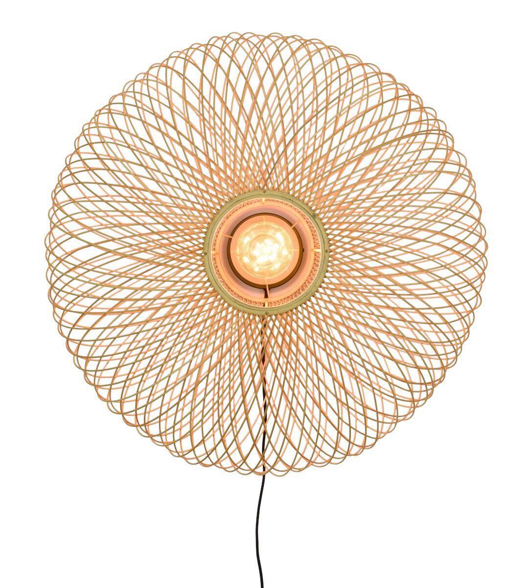 Wandleuchte Cango 1-flammig Bambus geflochten - Hellbraun, Natur, Naturmaterialien (63/38cm) - Good & Mojo